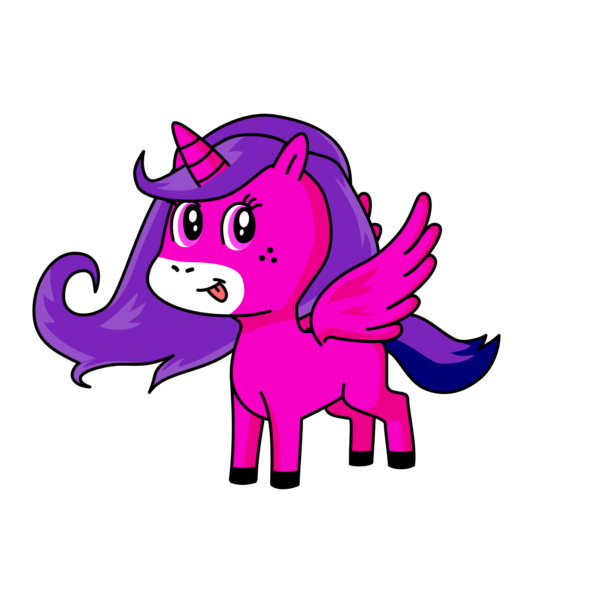 Dusty Blue Berry, the unicorn