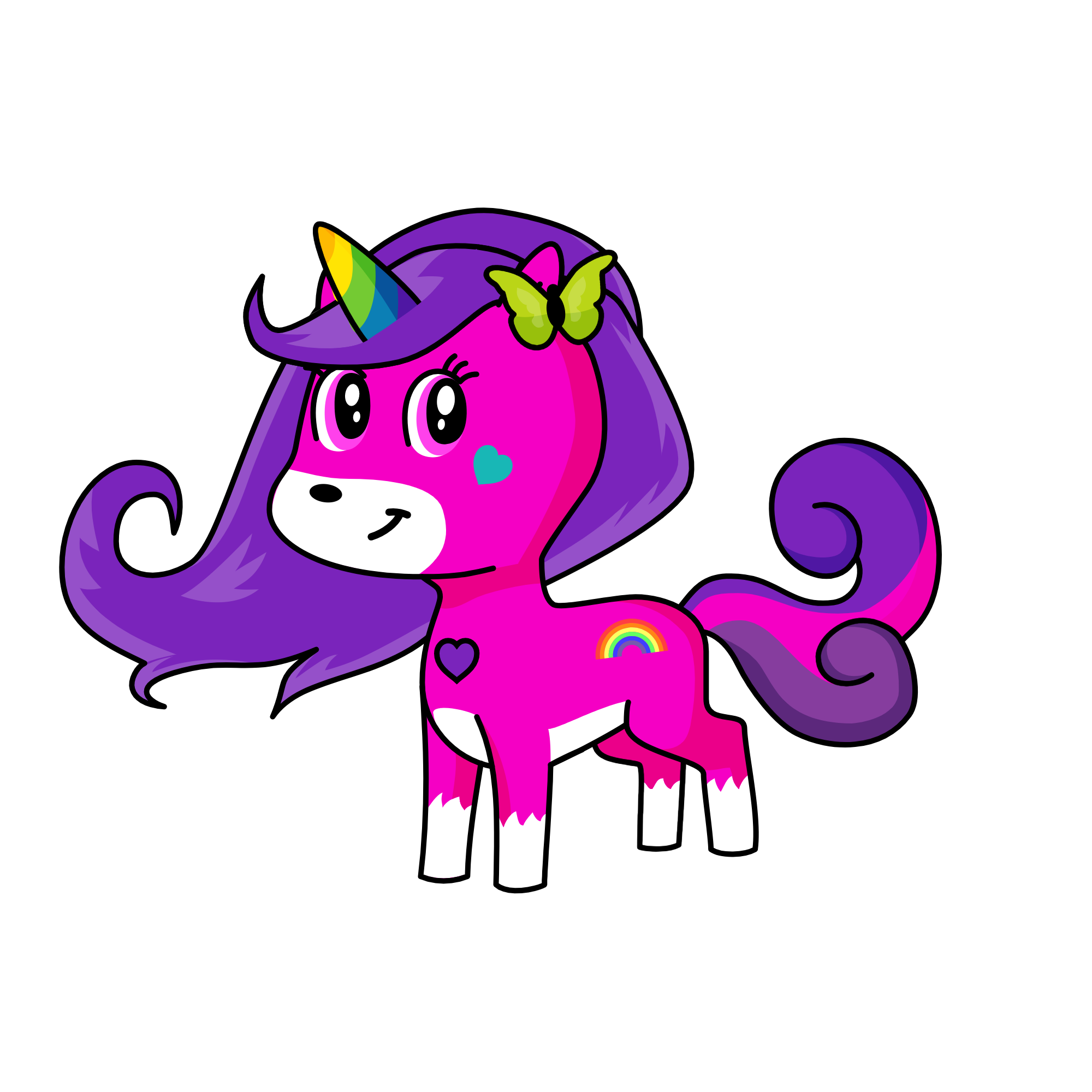 Rainbow, the unicorn