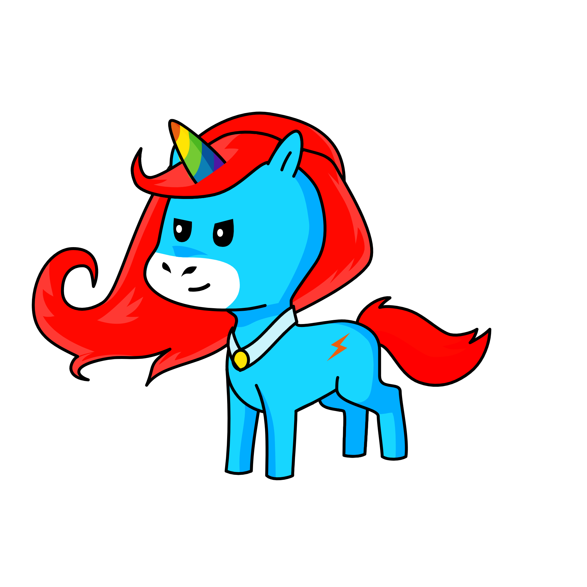 rainbow dash, the unicorn