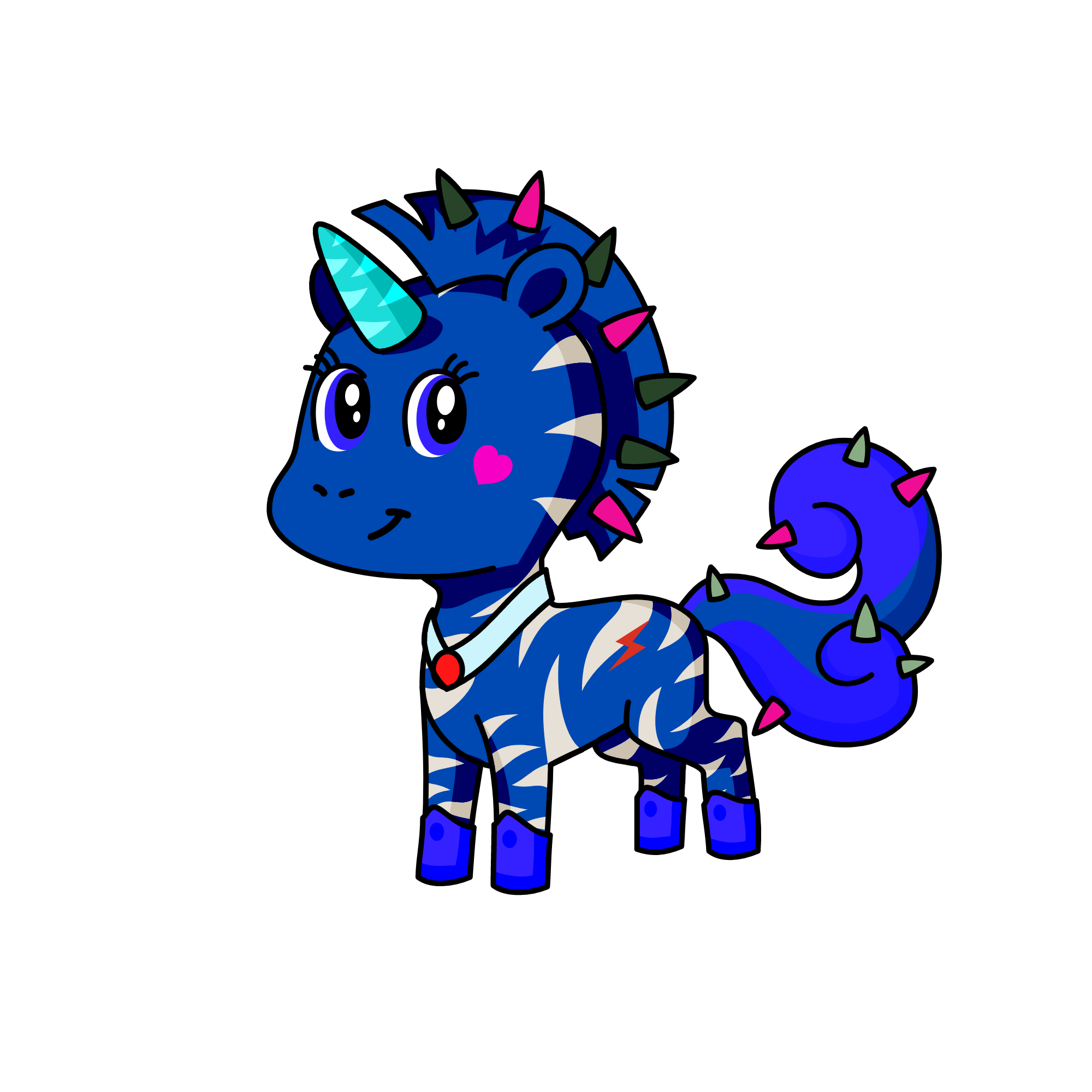 bluey, the unicorn