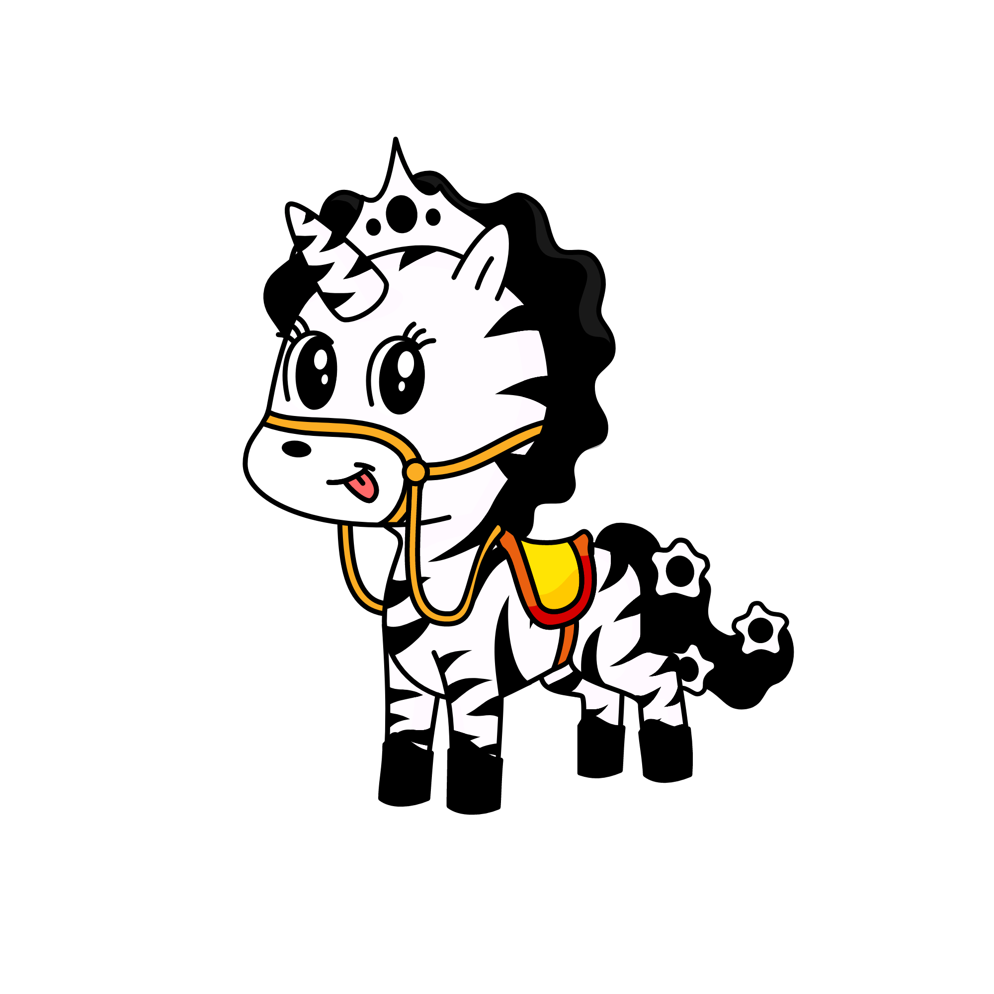 Queen of Zebras, the unicorn