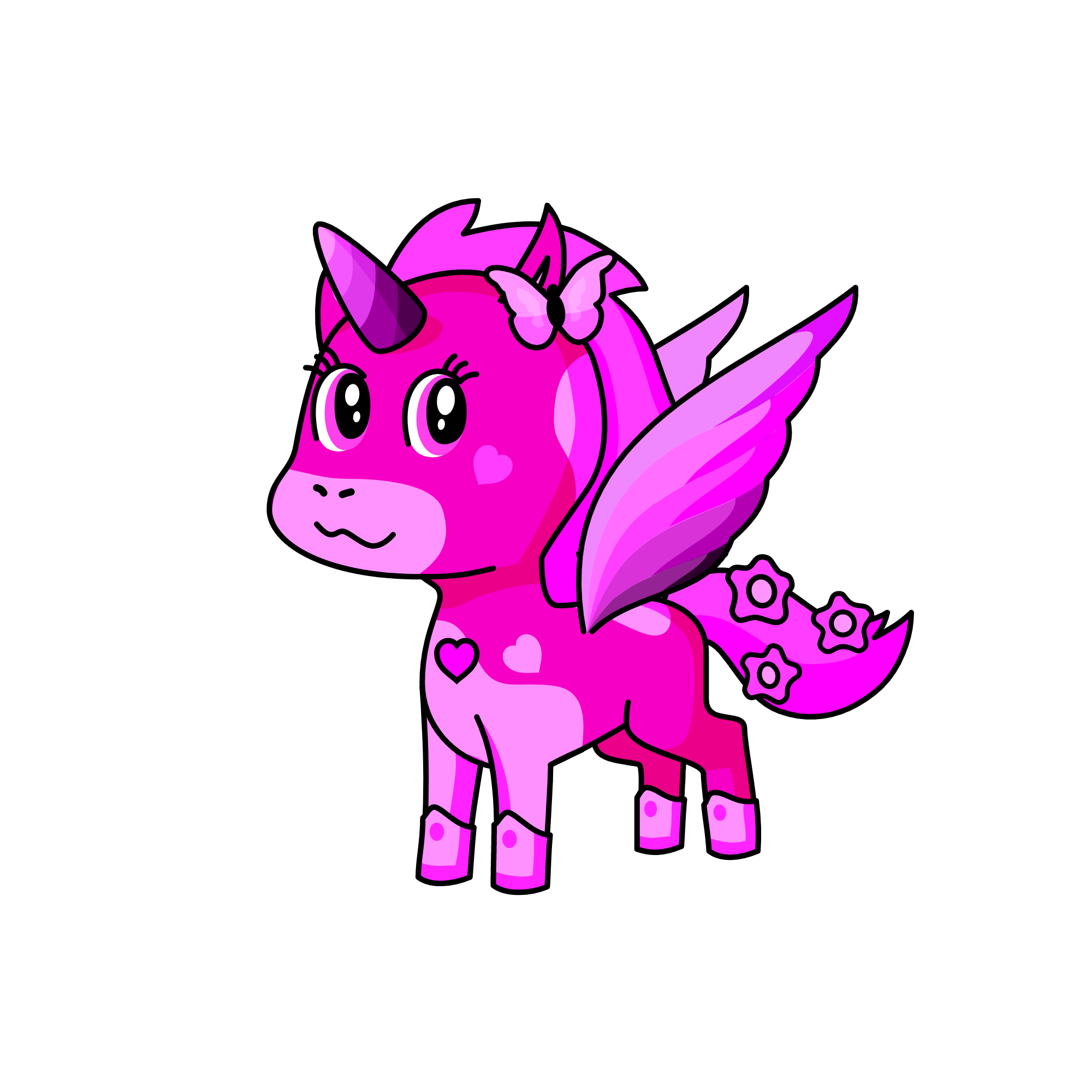 pink, the unicorn