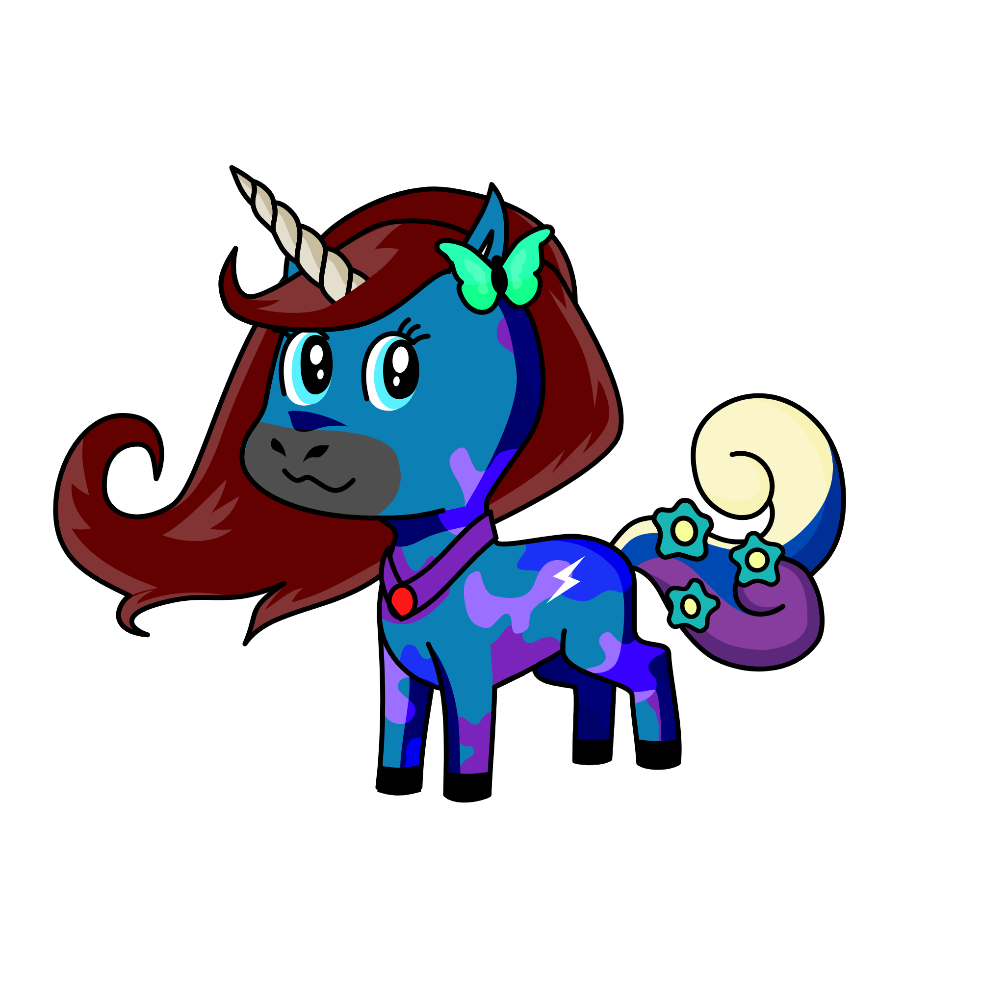 花花, the unicorn