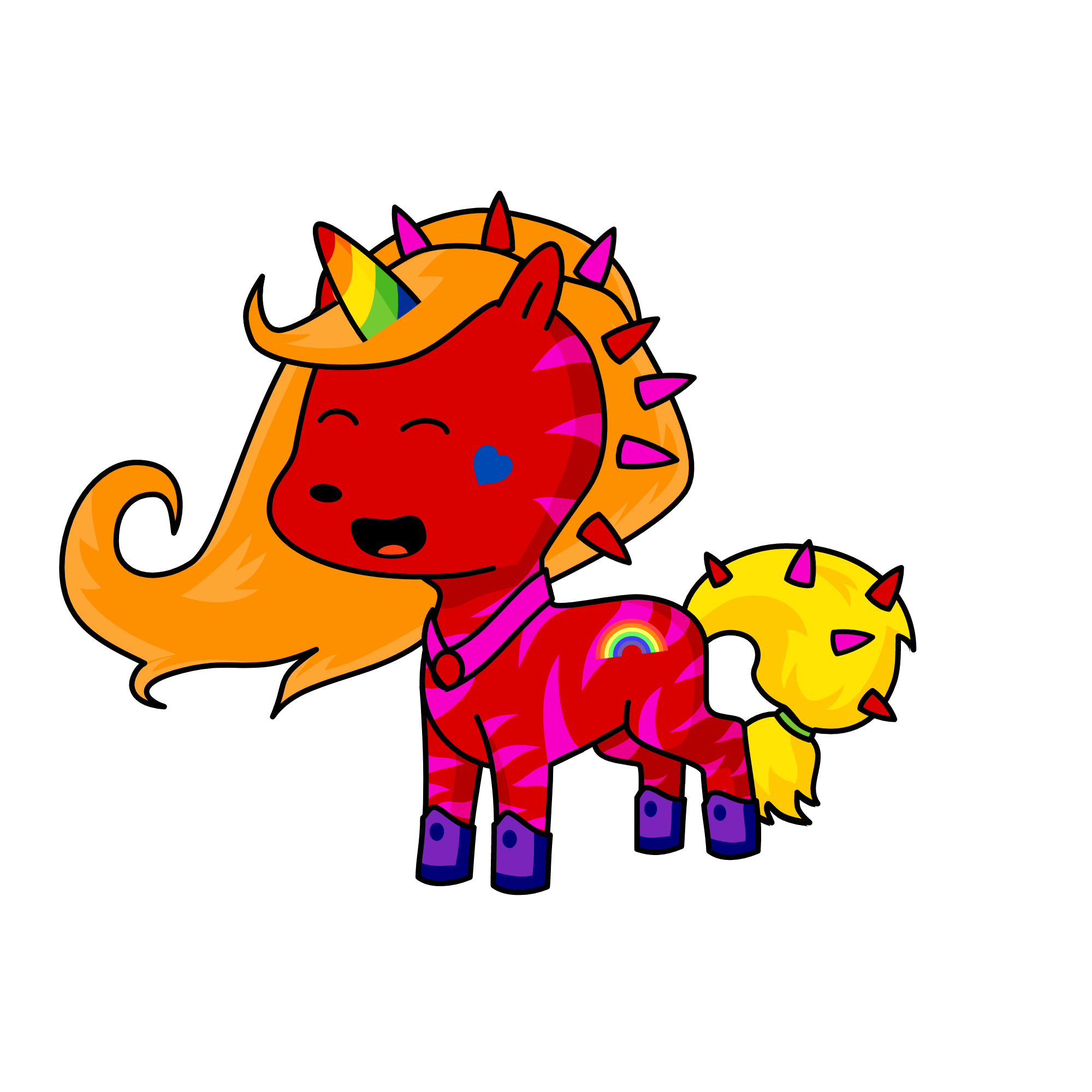 Rainbow, the unicorn