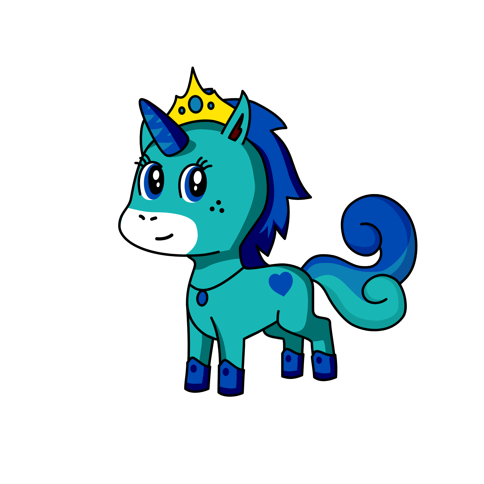Blue, the unicorn