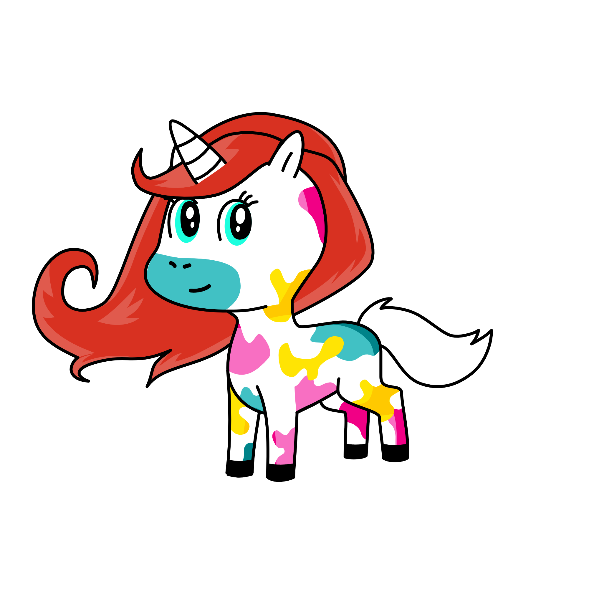 not finished, the unicorn