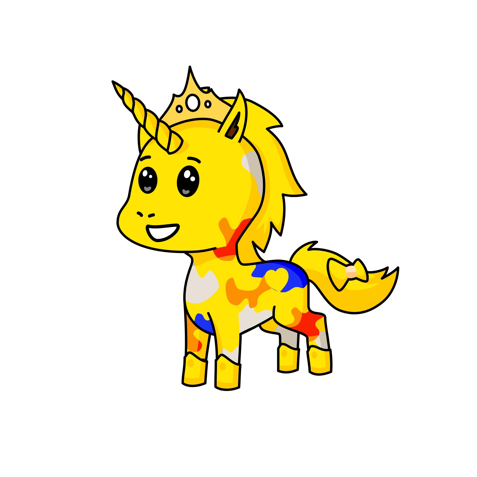 Orange, the unicorn