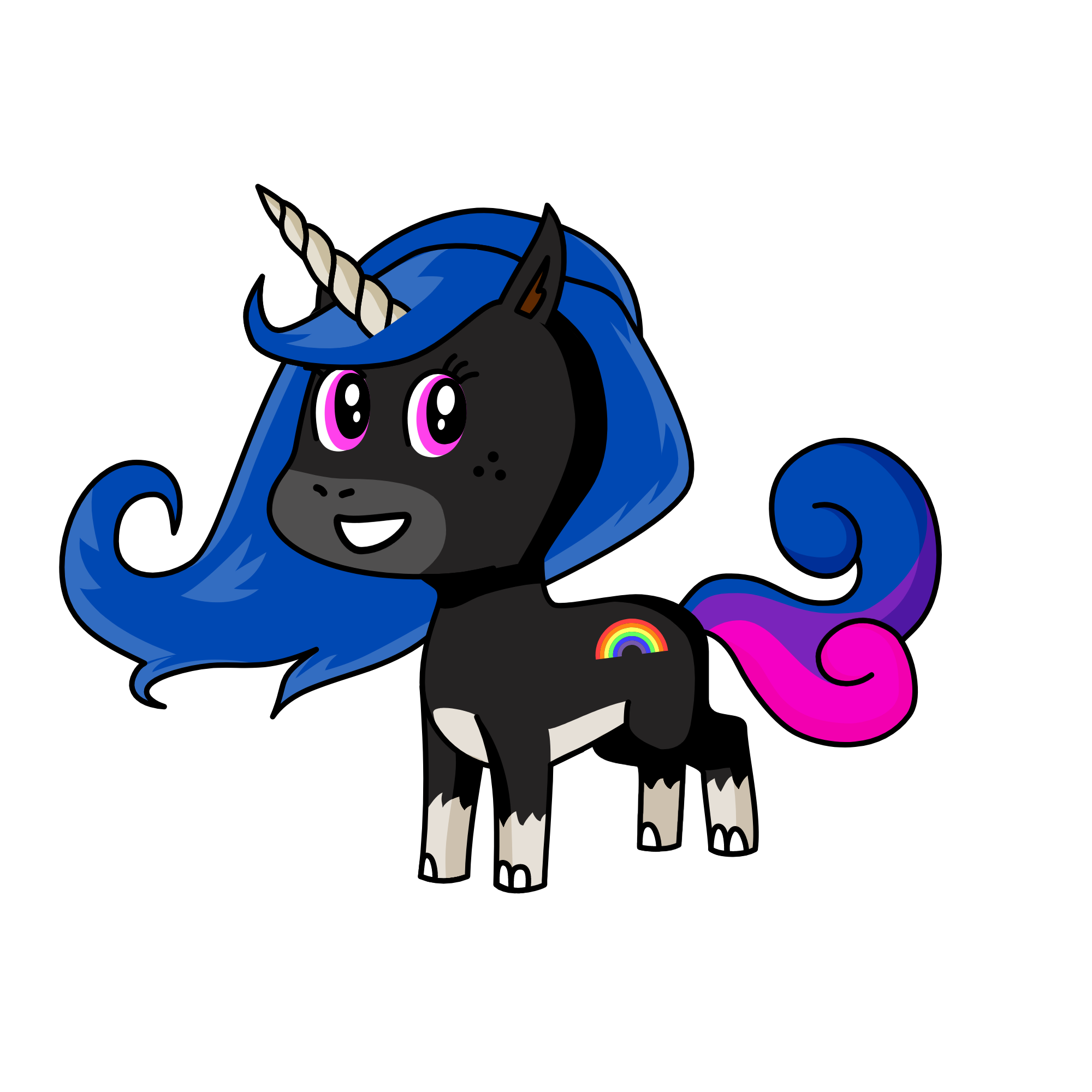 Midnight Blue, the unicorn