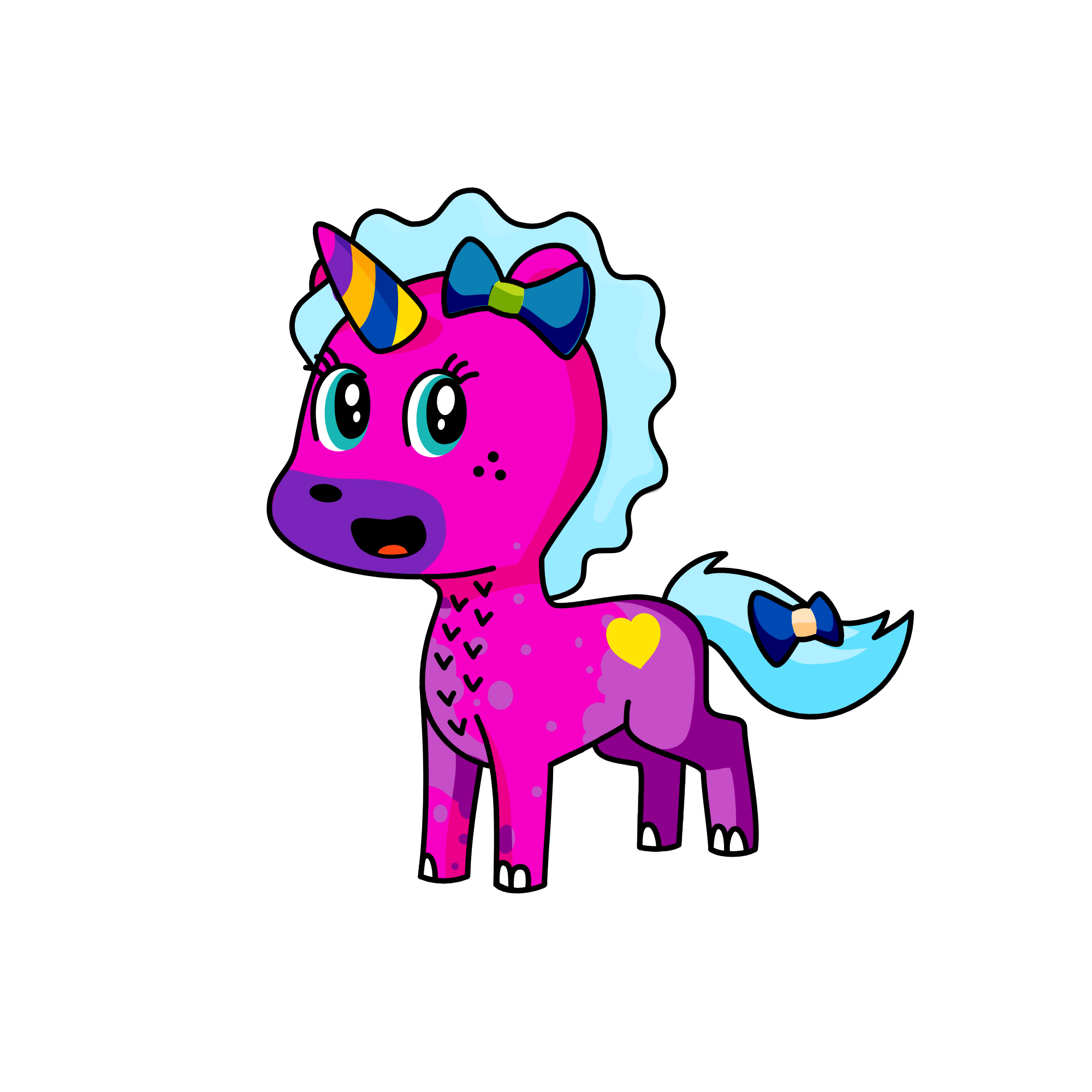 Rainbow Bubblegum, the unicorn