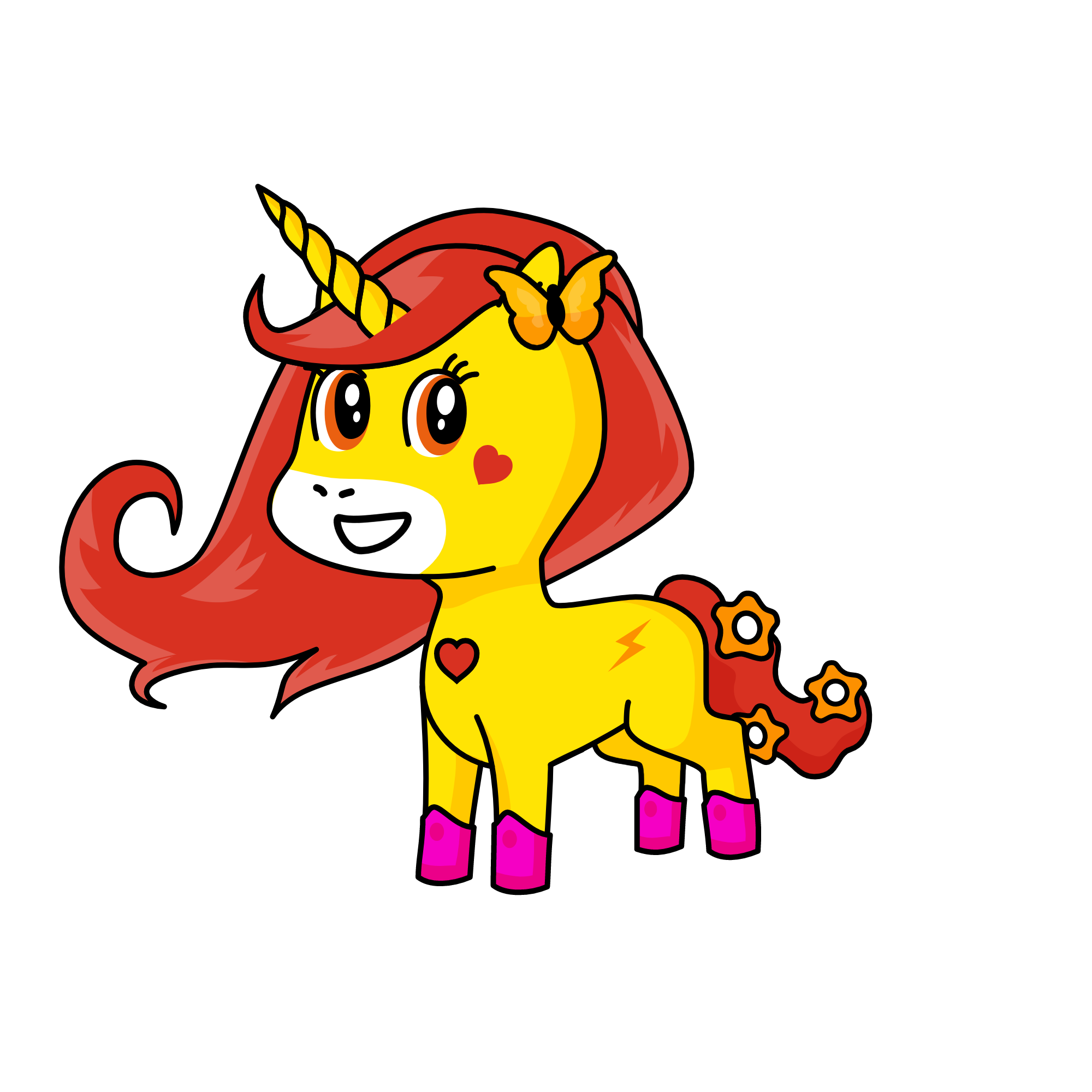 crimson, the unicorn
