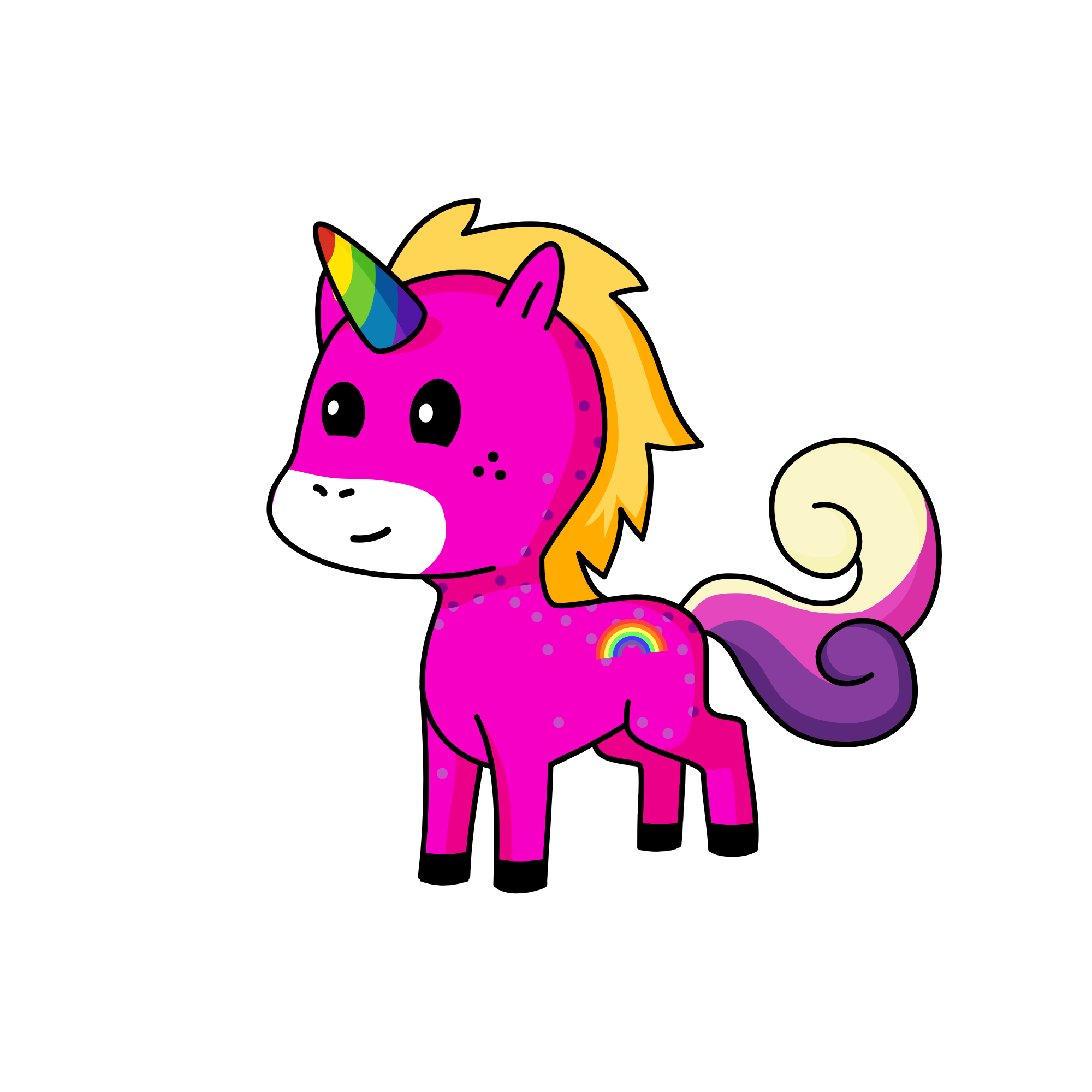 Rainbow corn, the unicorn