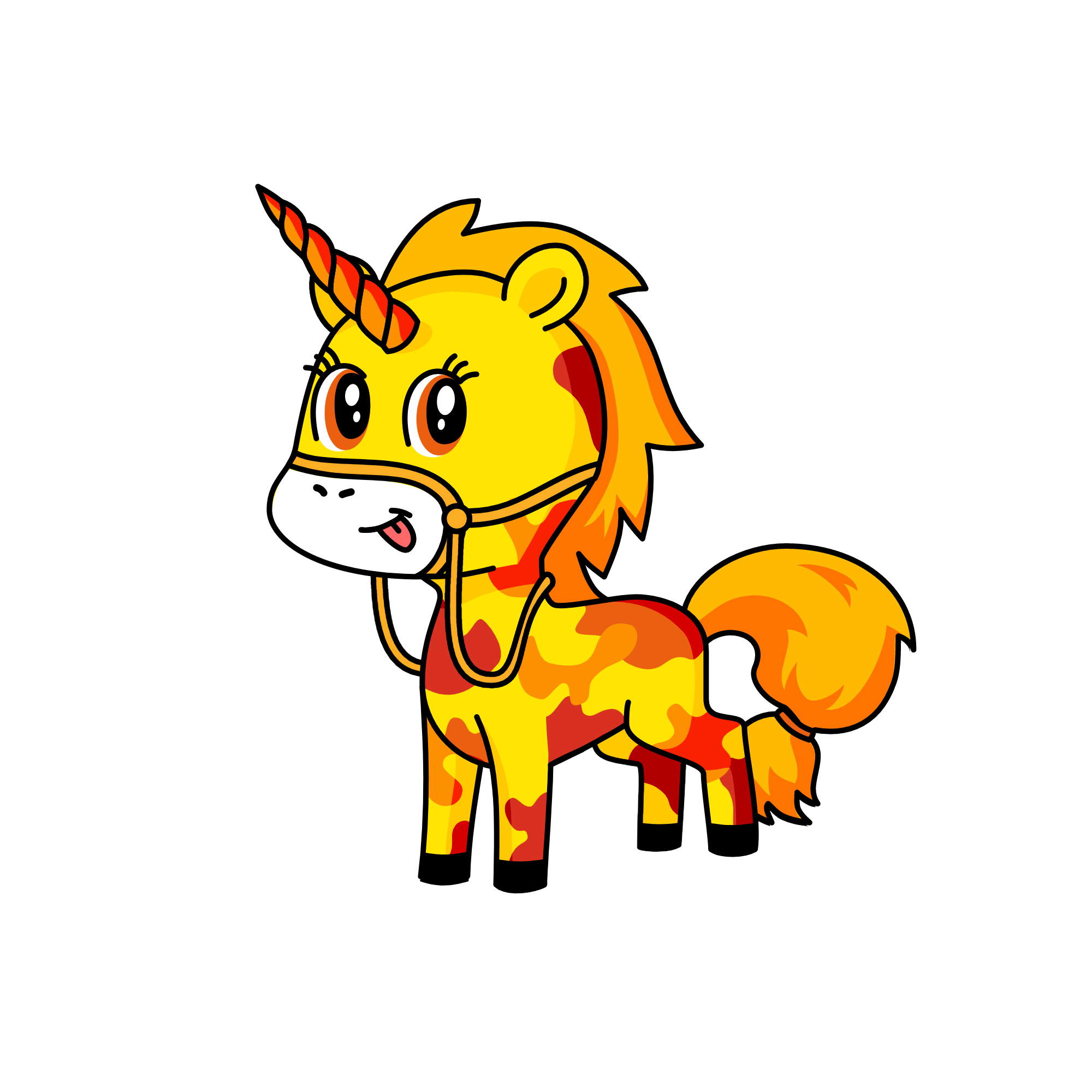Orangade, the unicorn