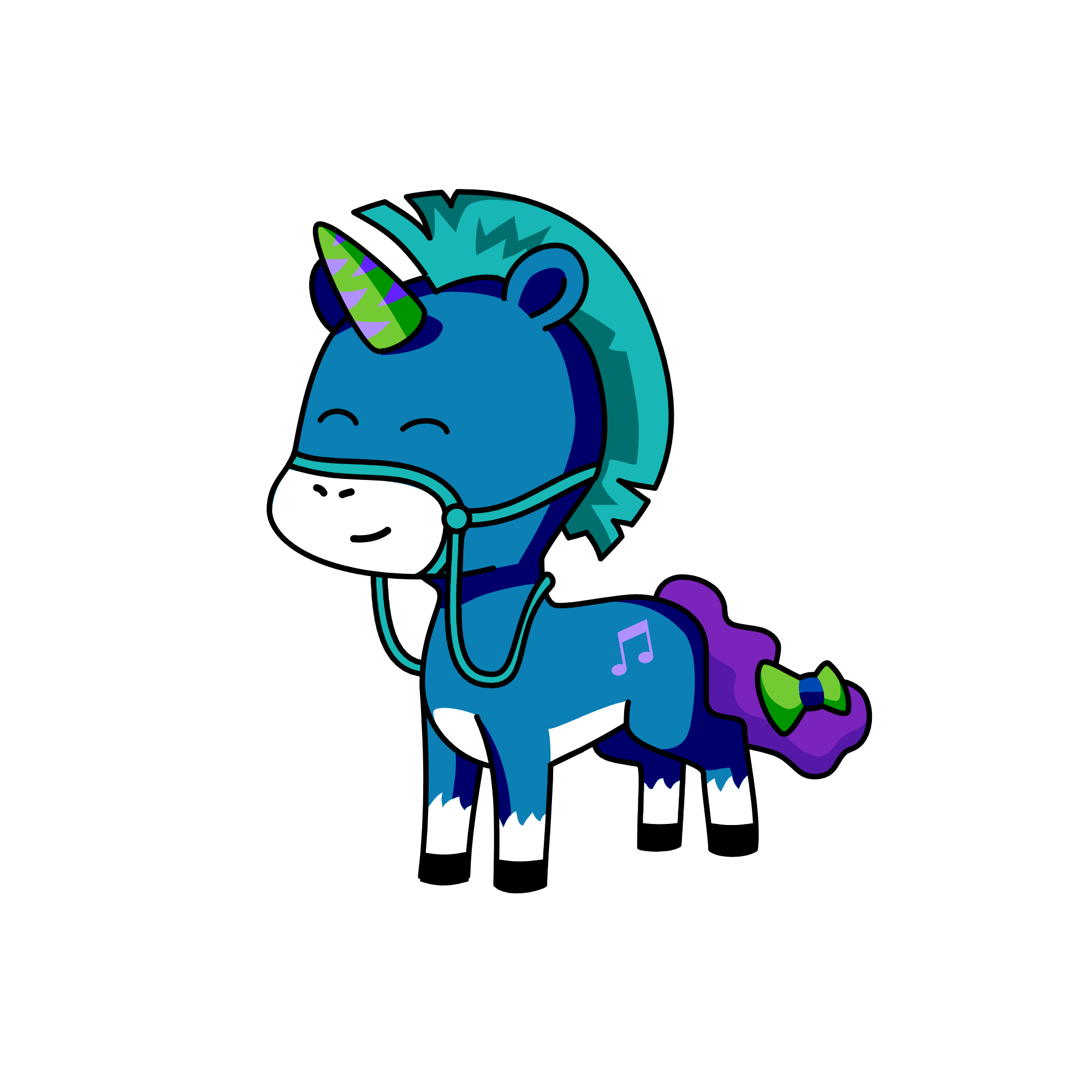 bluey, the unicorn