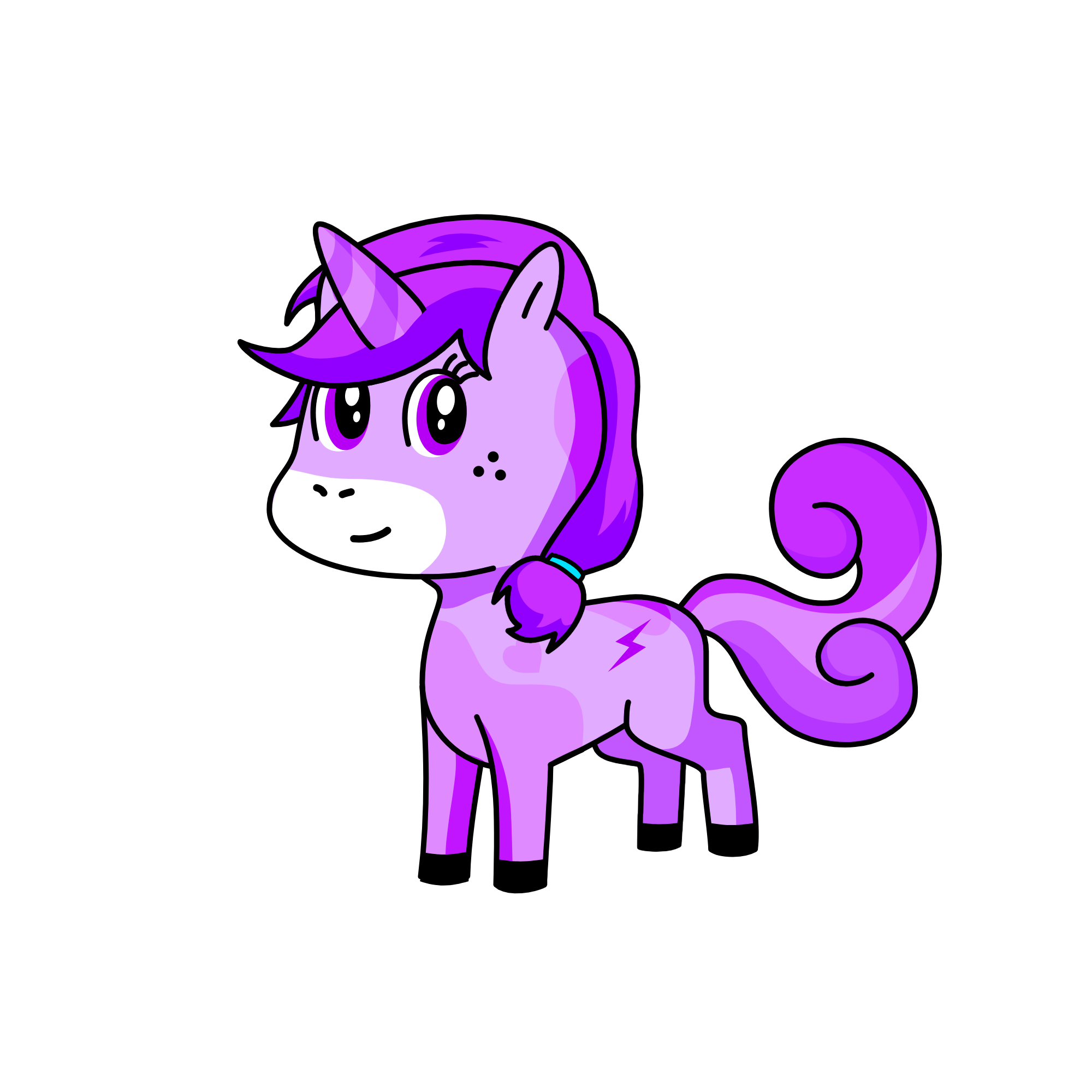 Violet, the unicorn