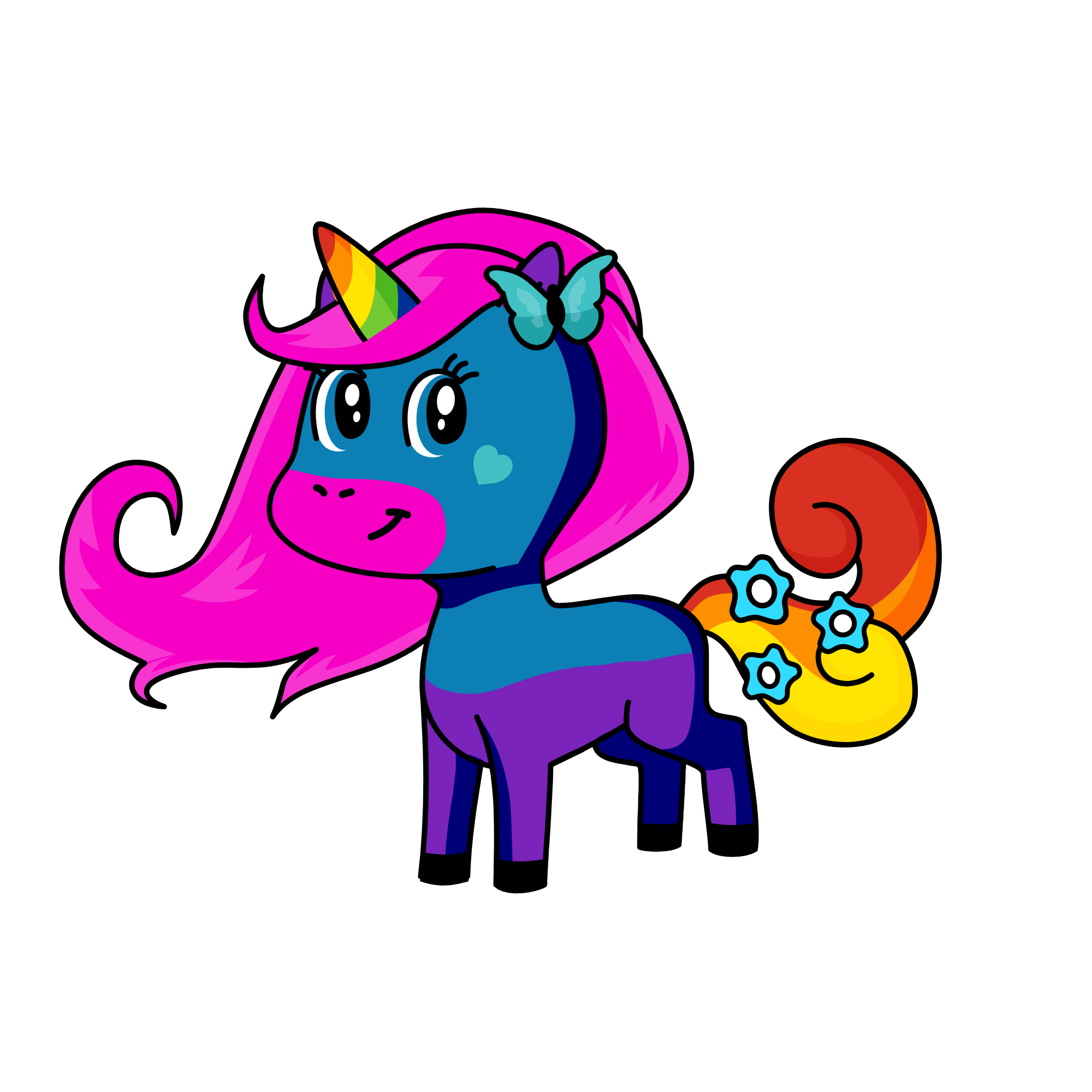 Rainbow, the unicorn