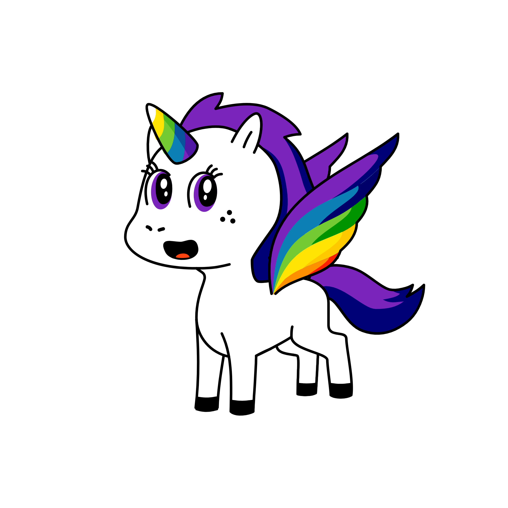 rainbow dash, the unicorn