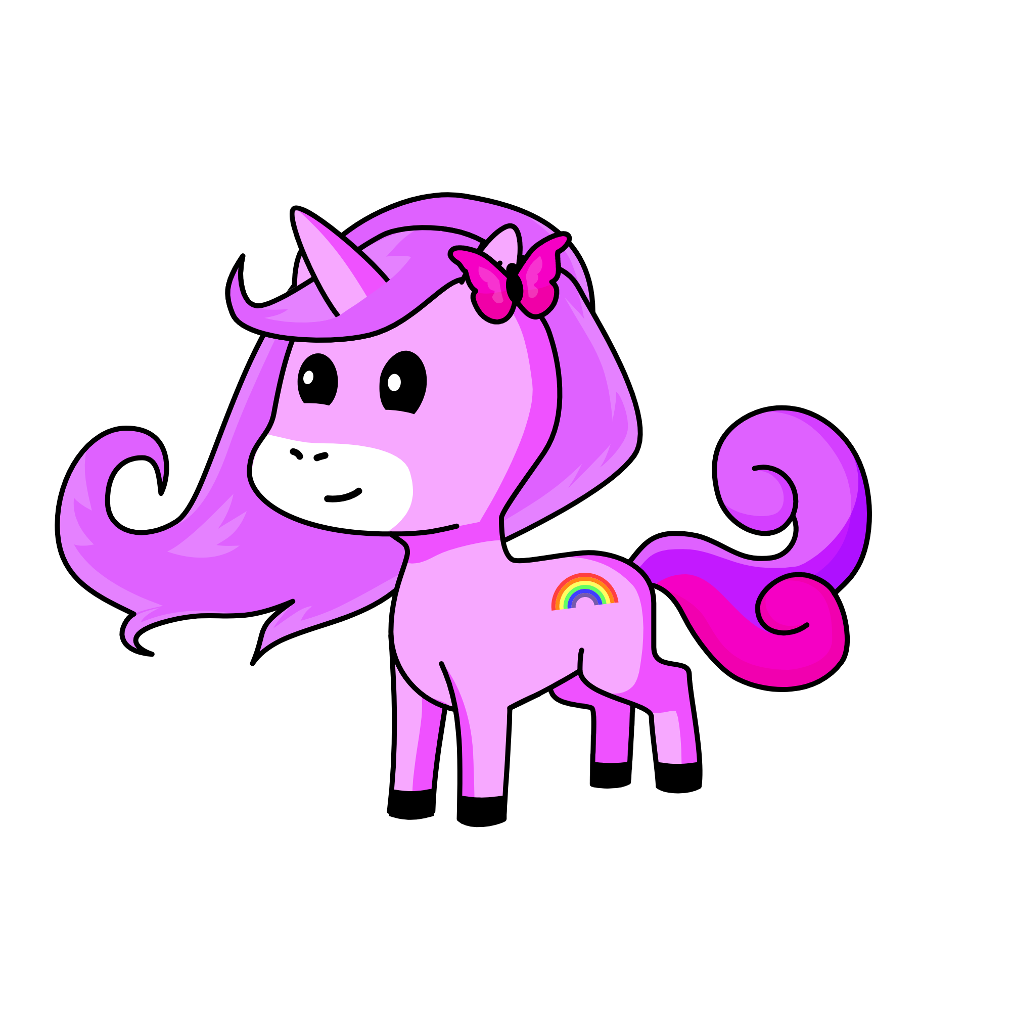Pink Rainbow, the unicorn