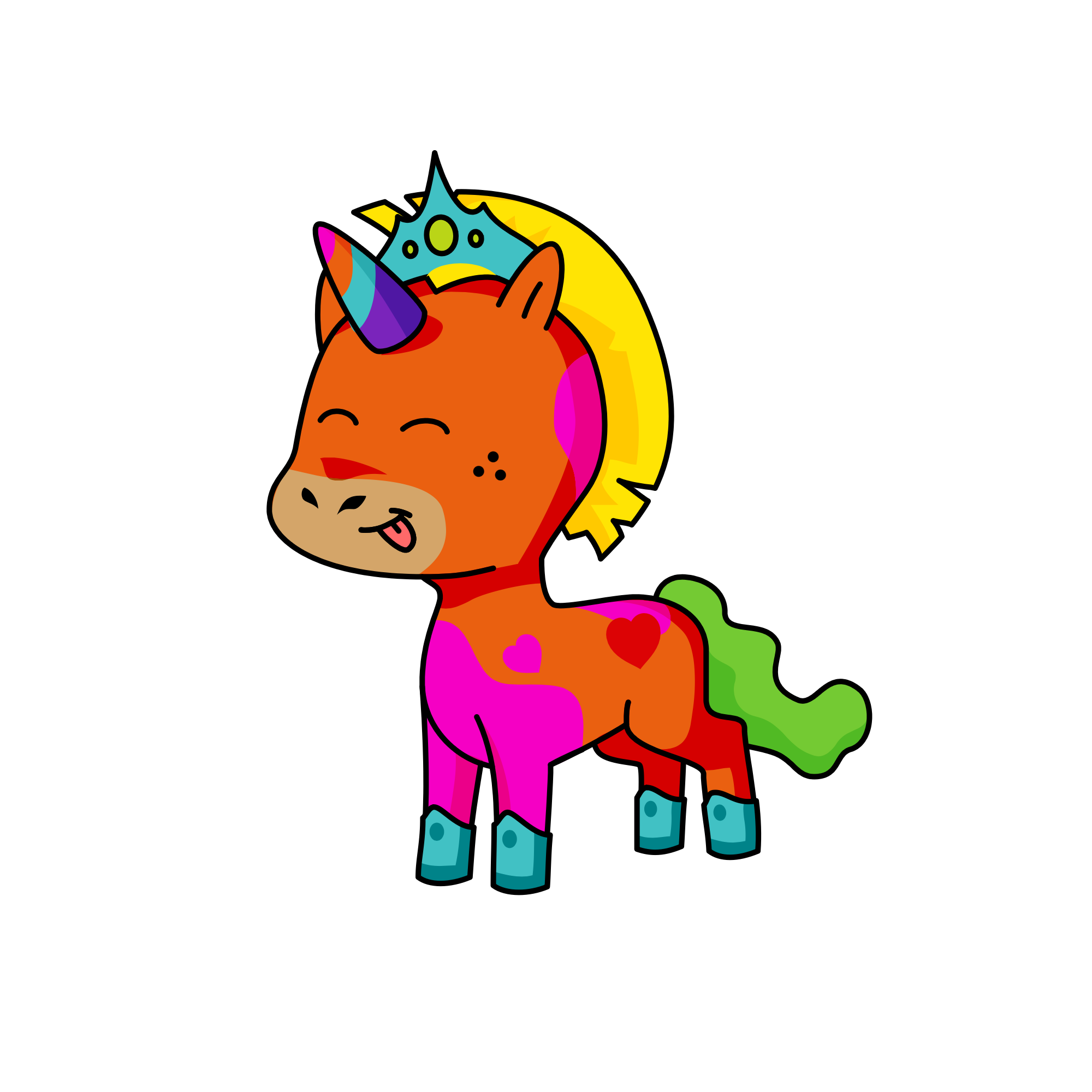 Rainbow , the unicorn