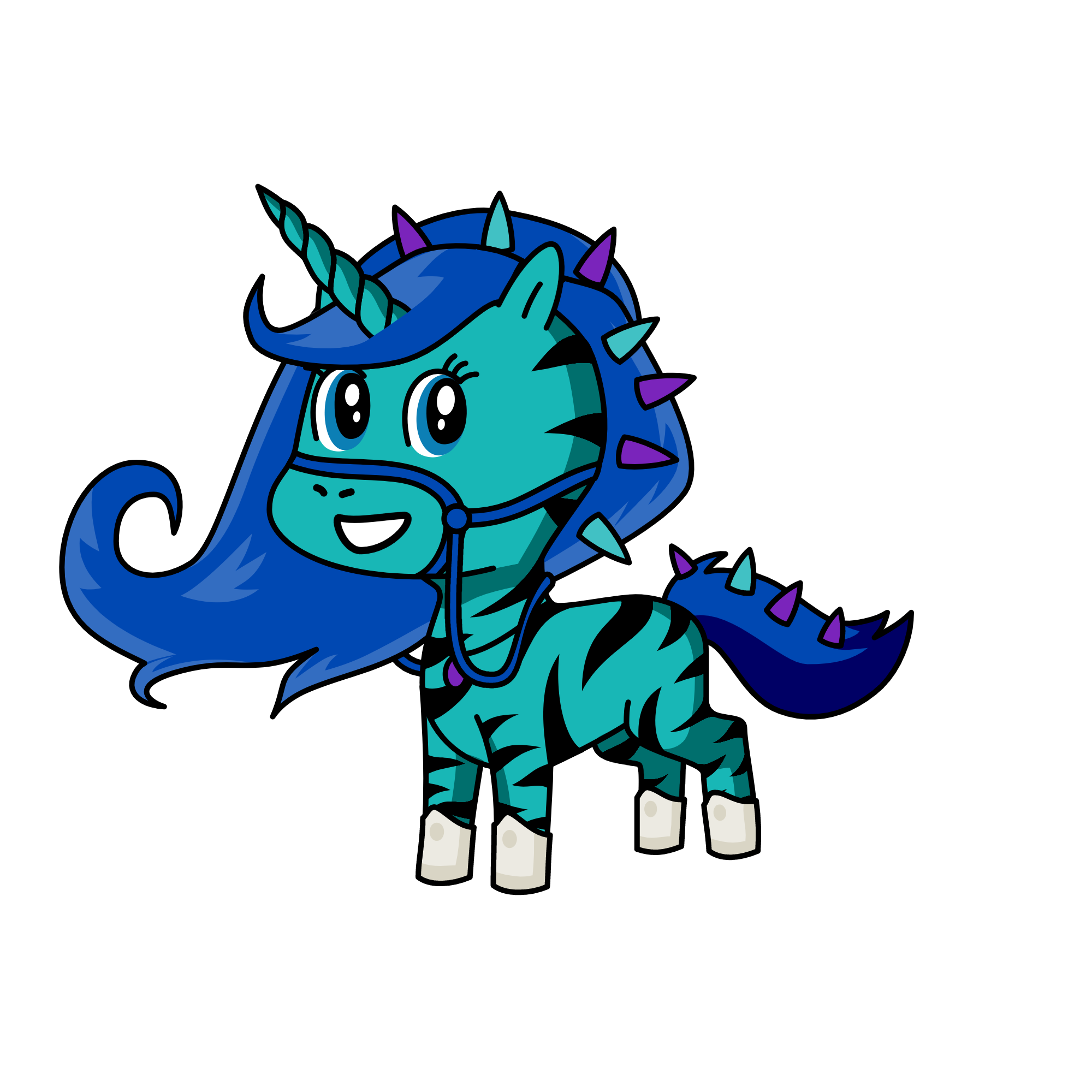 spiky wikey, the unicorn