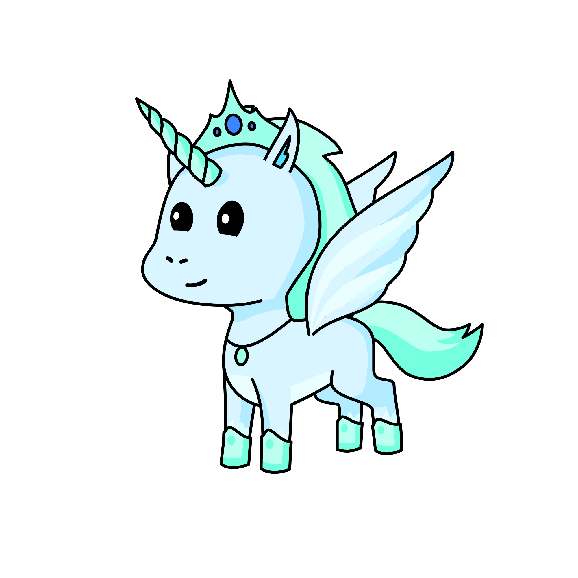 Queen Snowfall, the unicorn