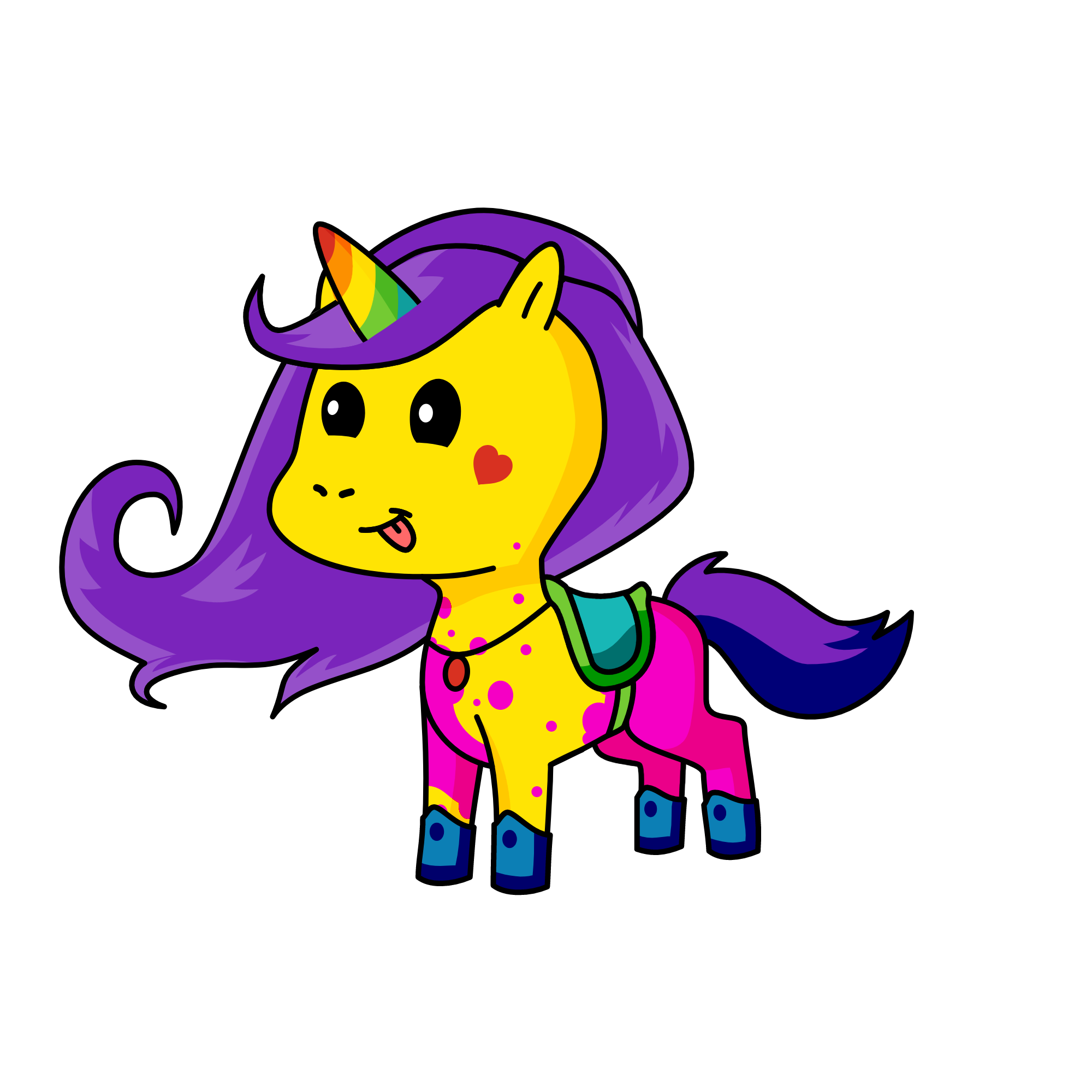 Rainbow, the unicorn