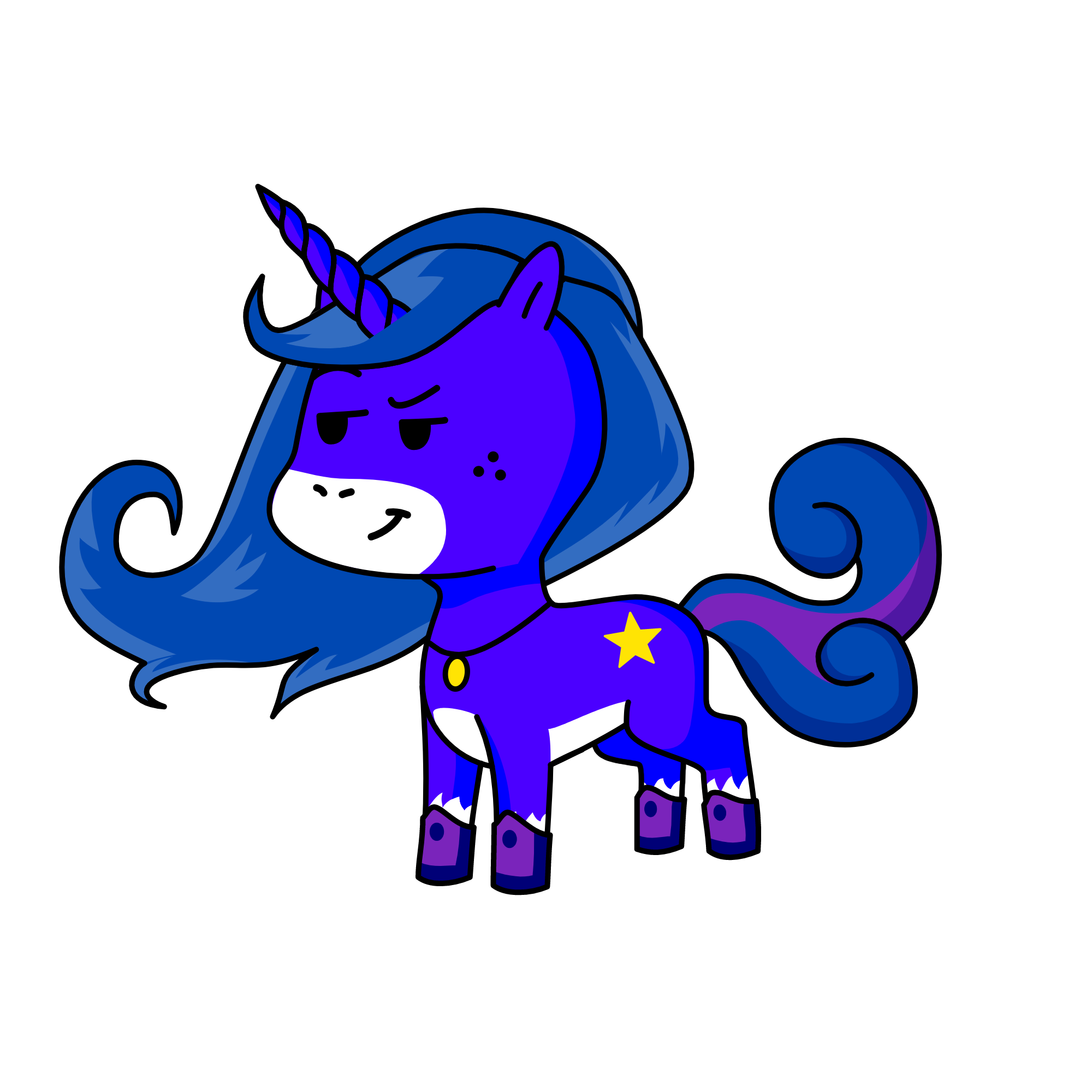 Night Sky 🌜🌆, the unicorn