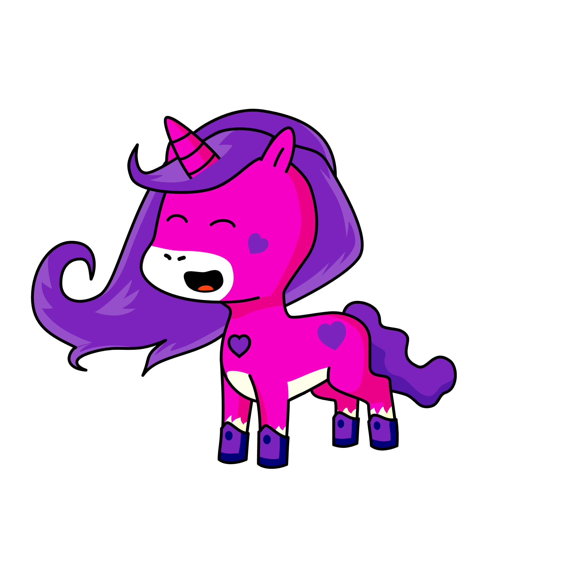 Pretty pink unicorn, the unicorn