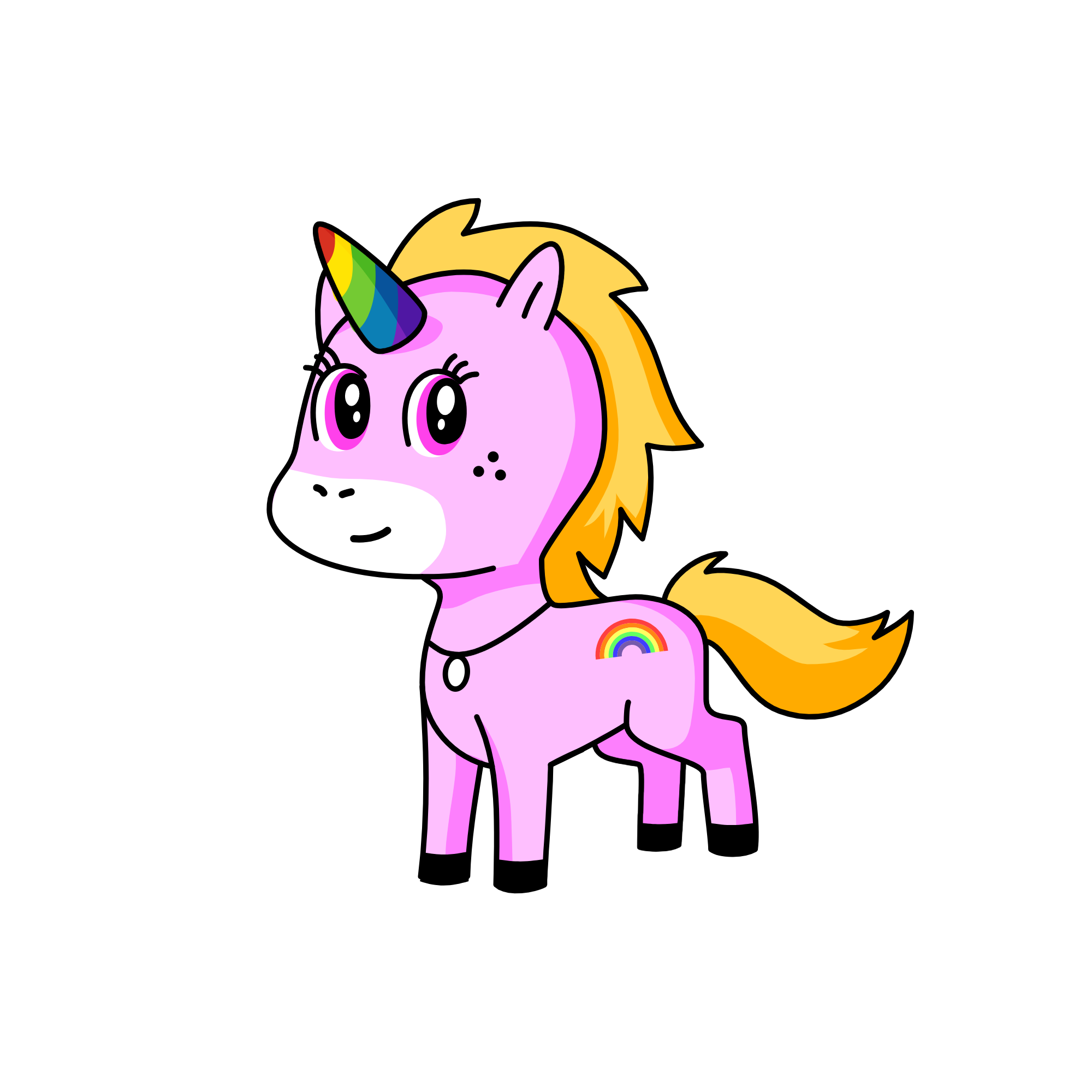 Rainbow, the unicorn