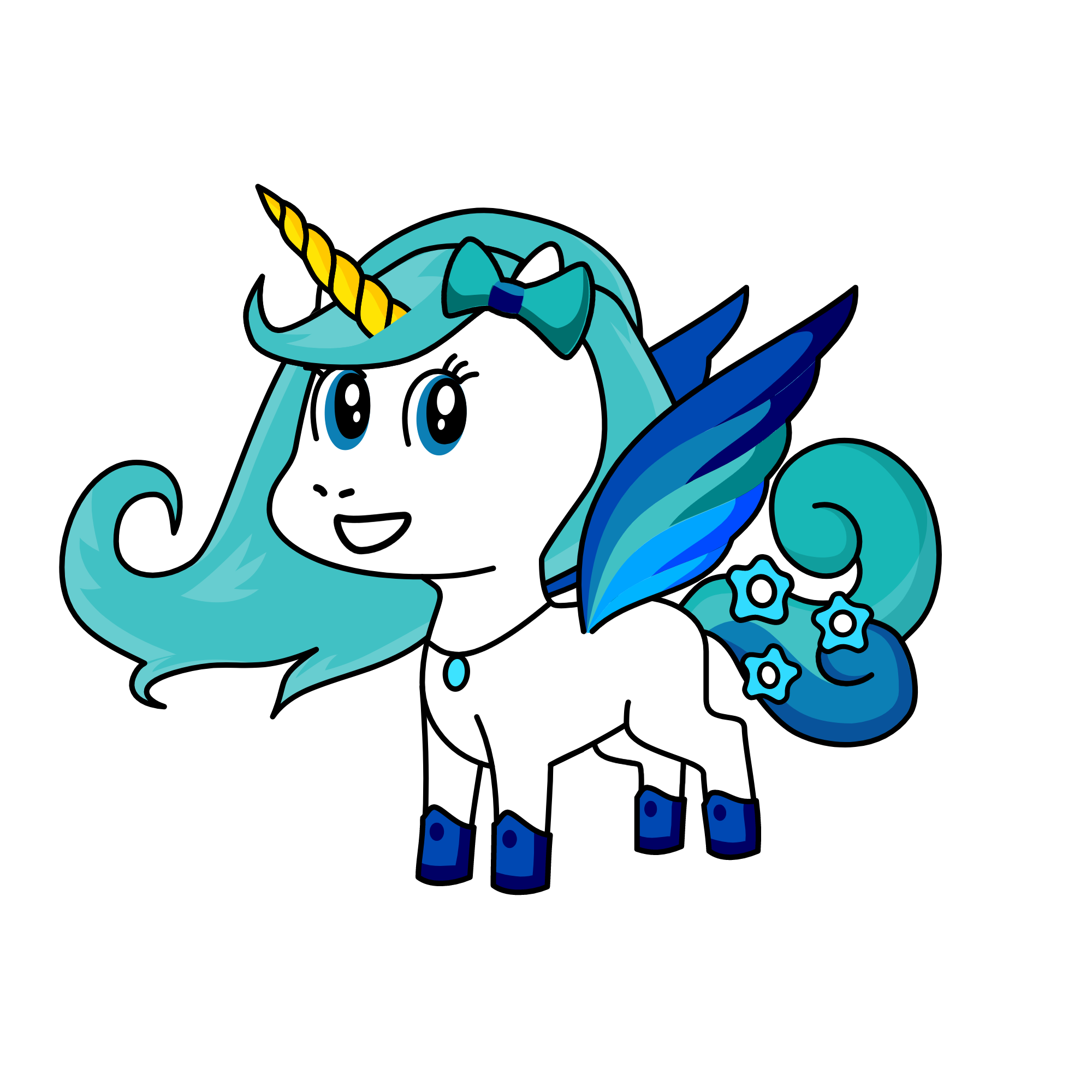 blue sky, the unicorn