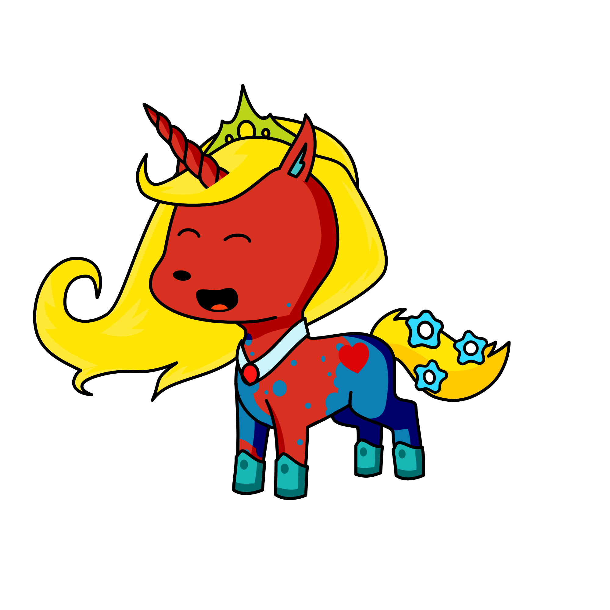 Queen Lovena, the unicorn