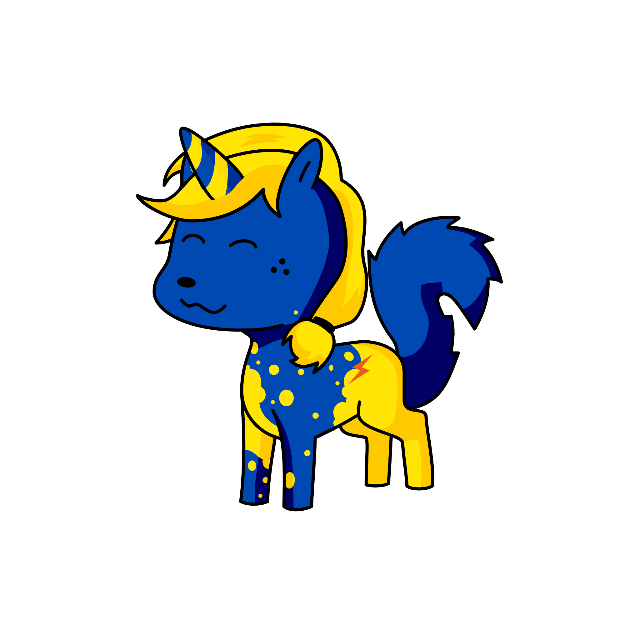 black, the unicorn