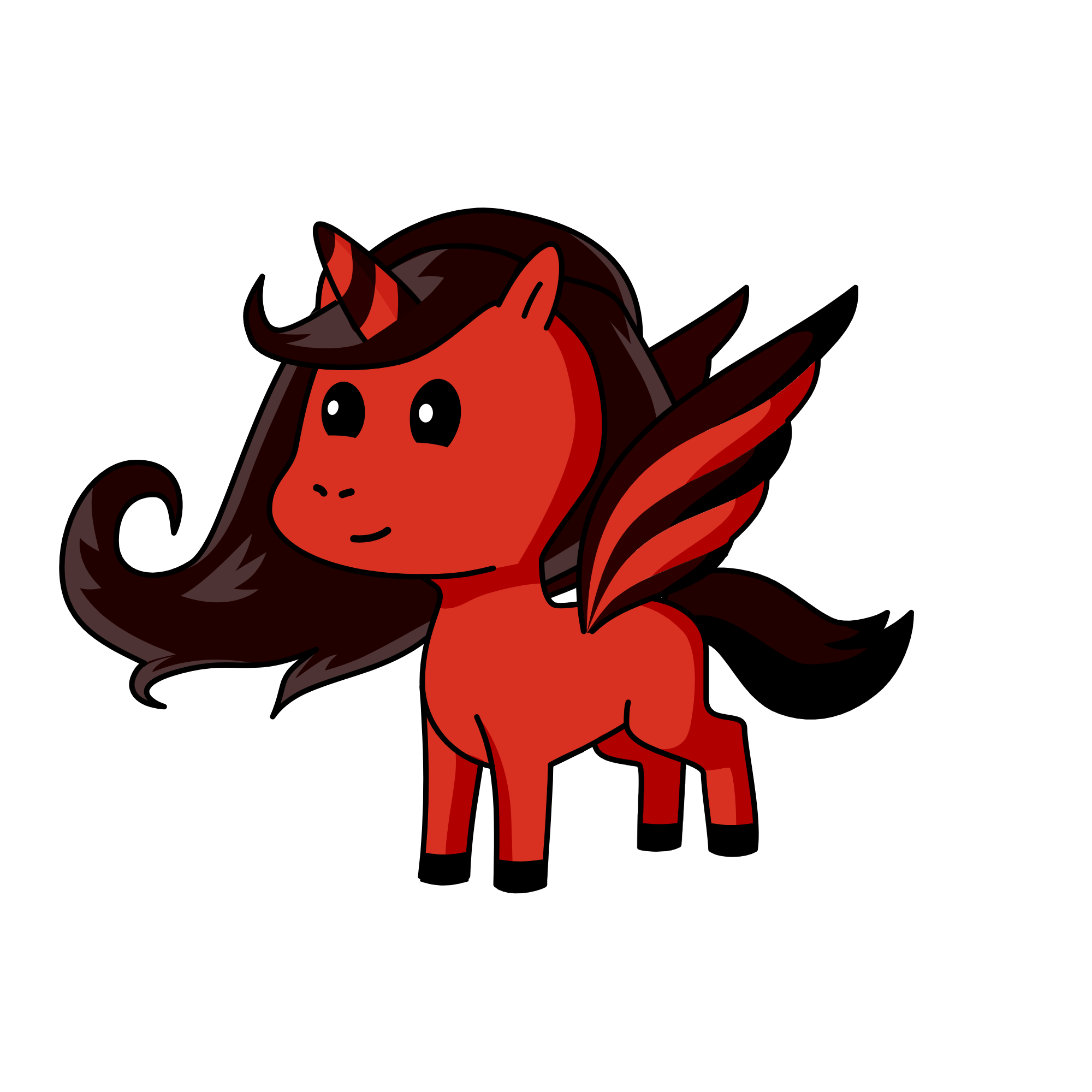 red, the unicorn