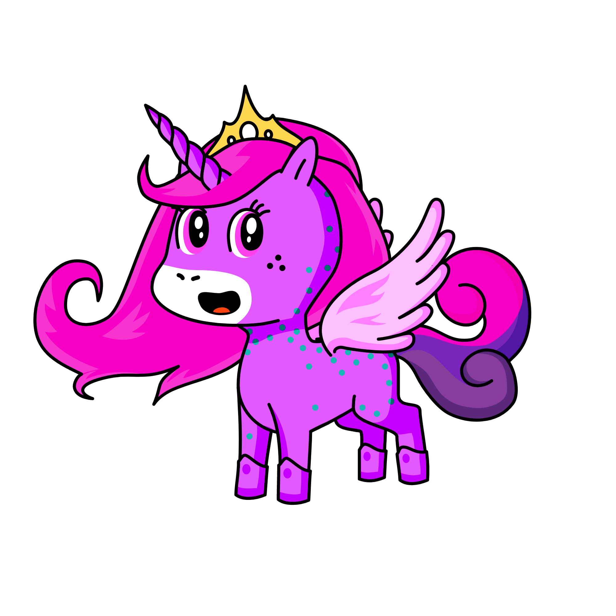 Silver, the unicorn