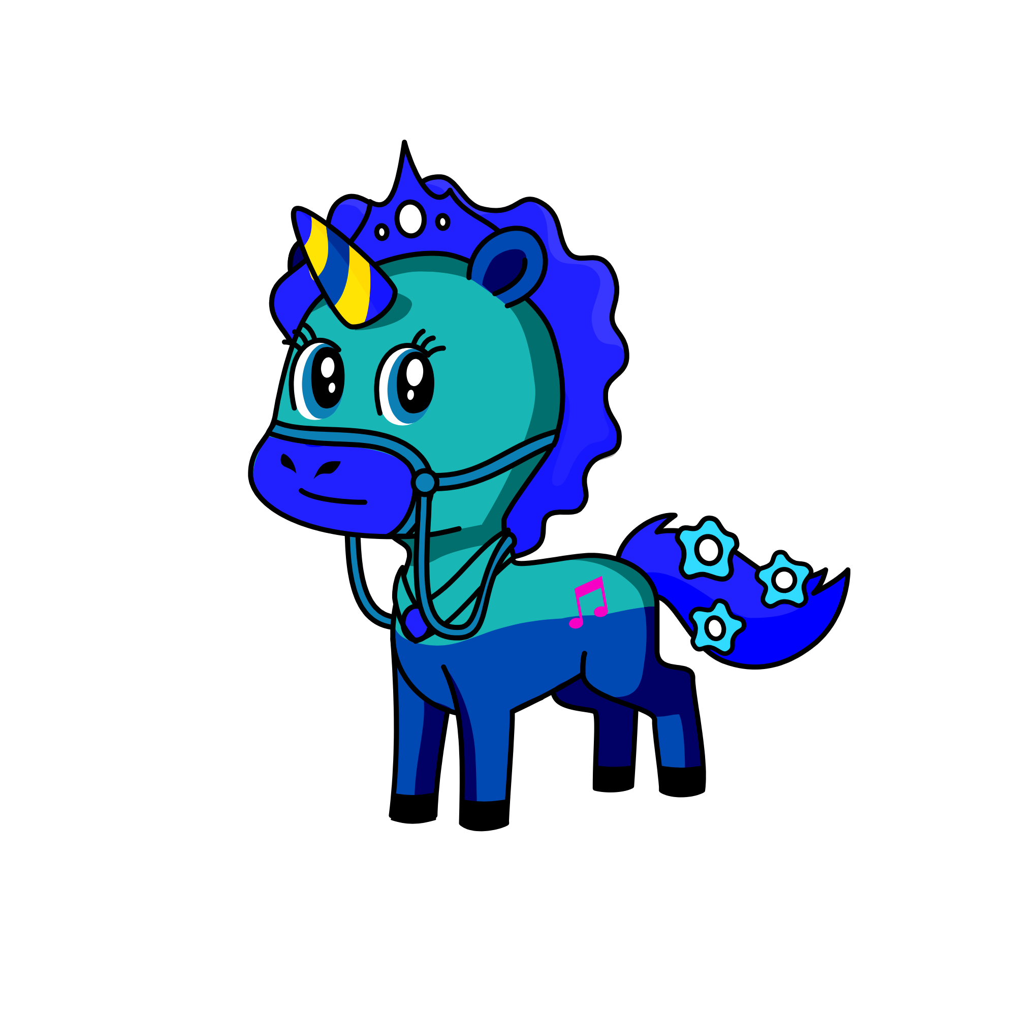 Midnight blue , the unicorn