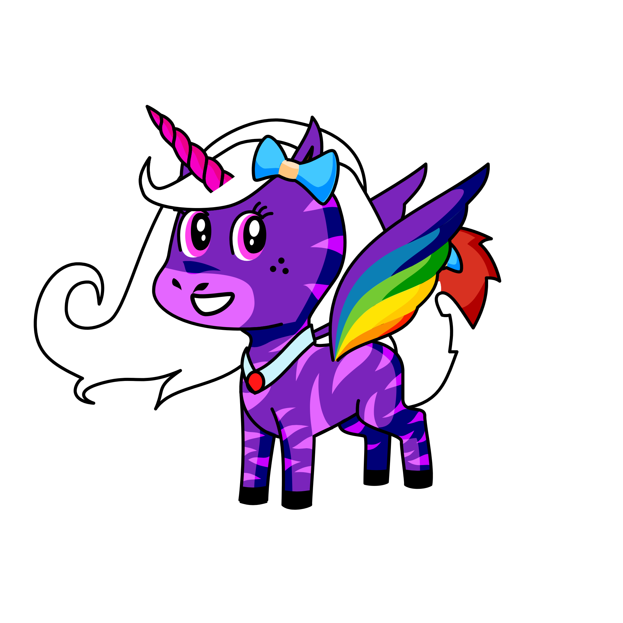 Rainbow dash, the unicorn