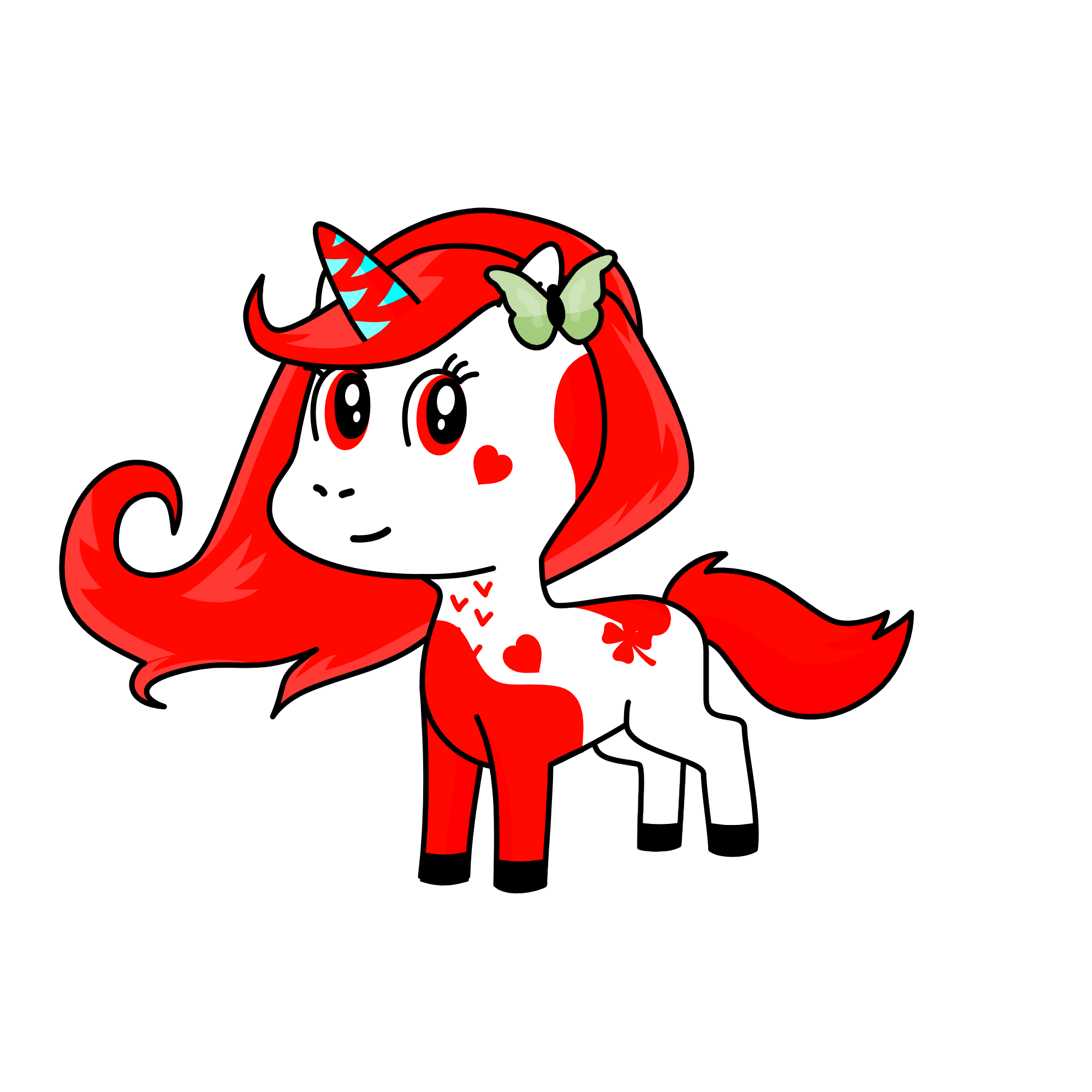 red, the unicorn
