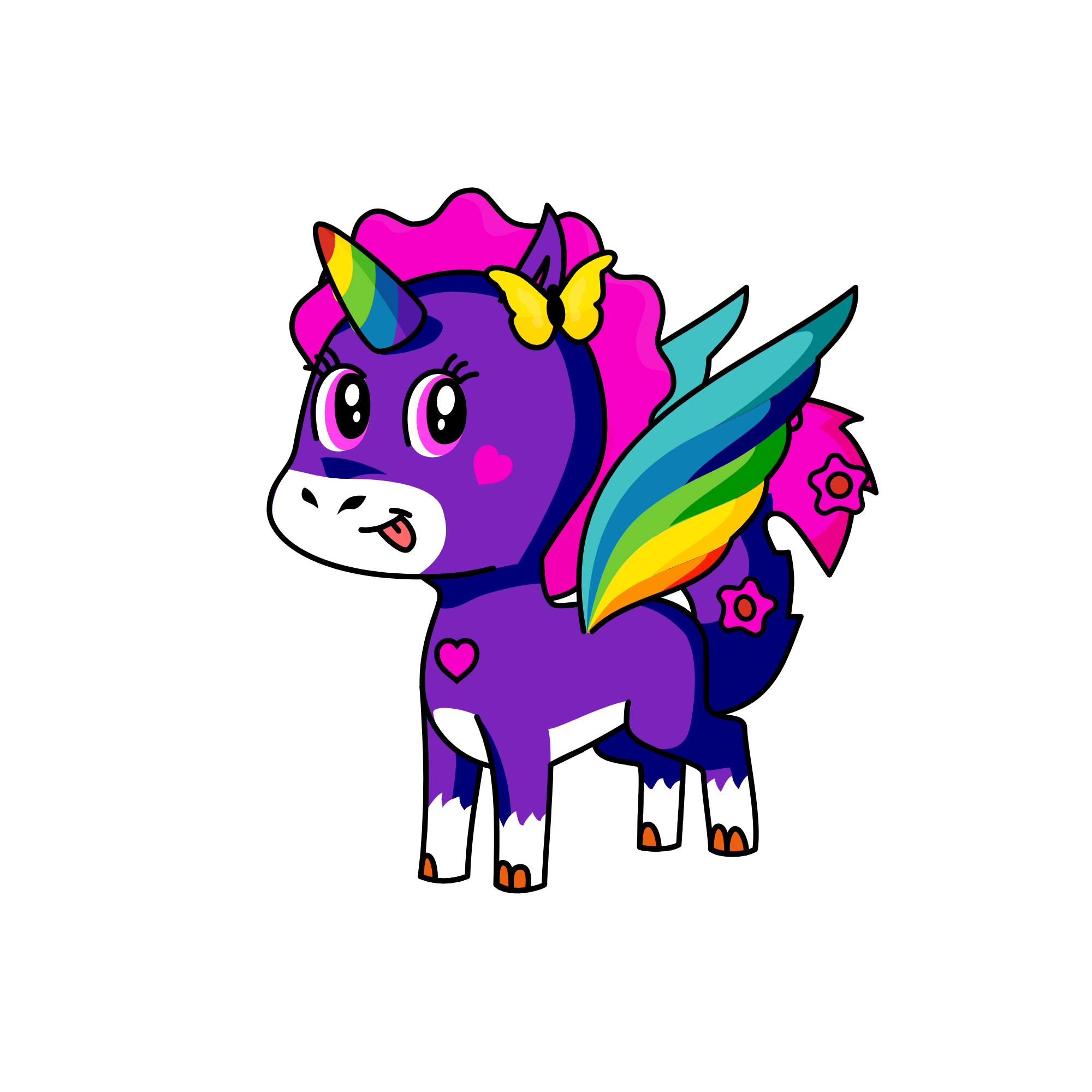 midnight blue, the unicorn