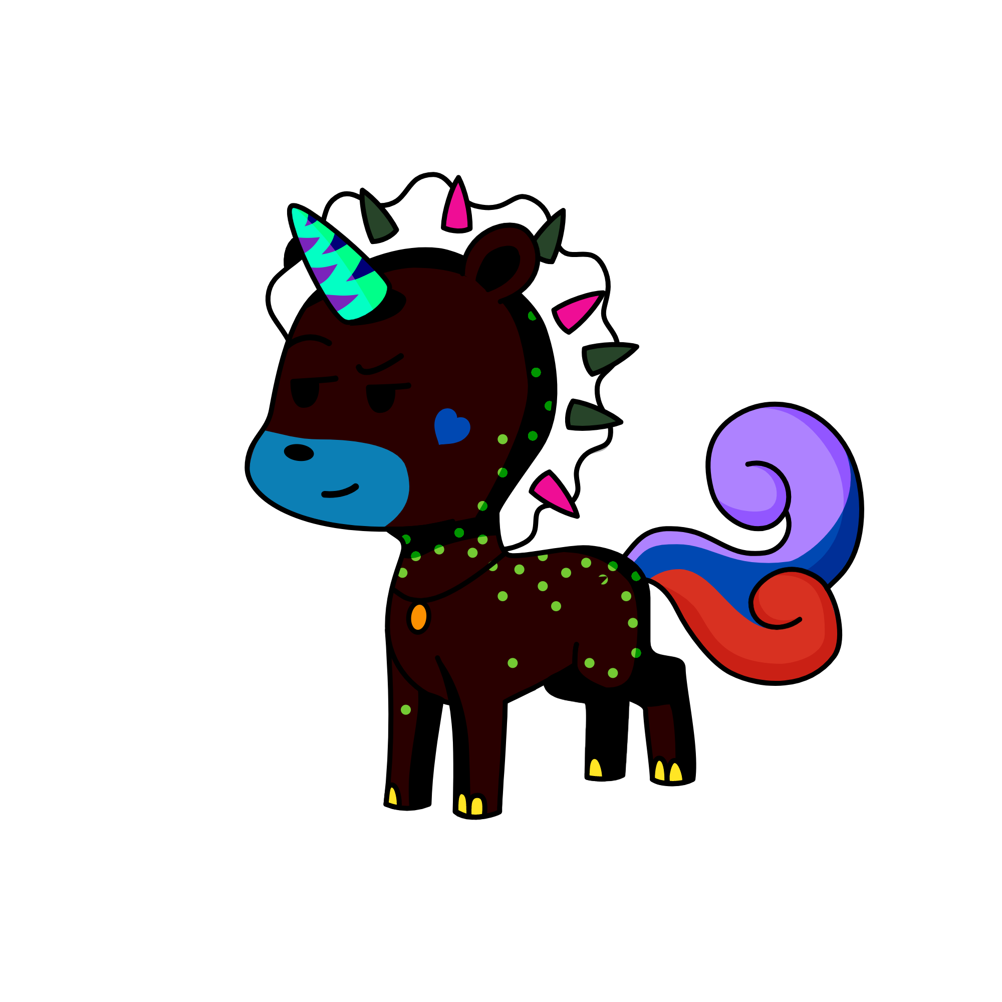 i made this ugly on purpose, the unicorn