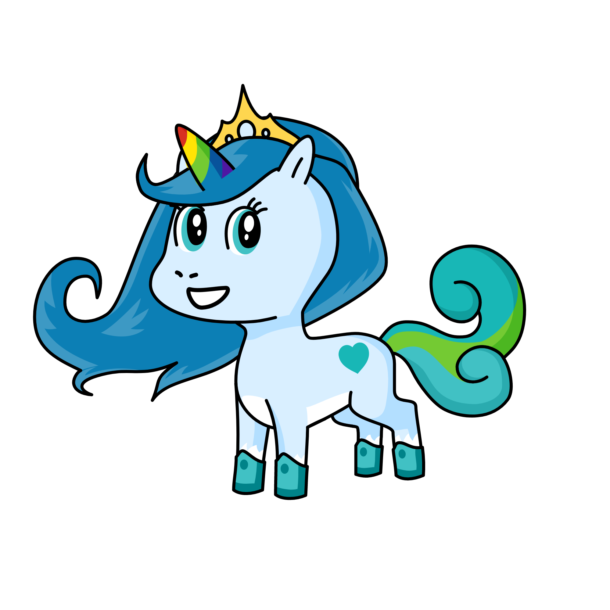 Blue, the unicorn