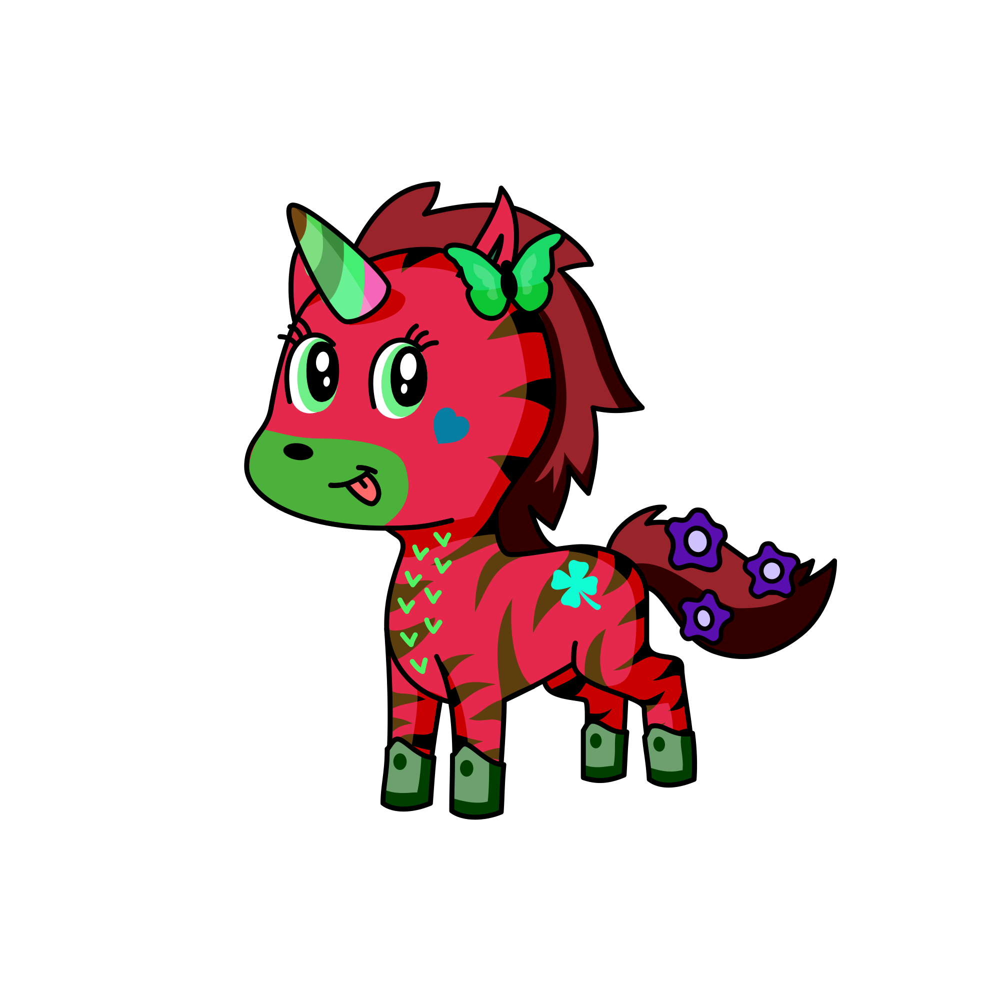 Pony cat, the unicorn