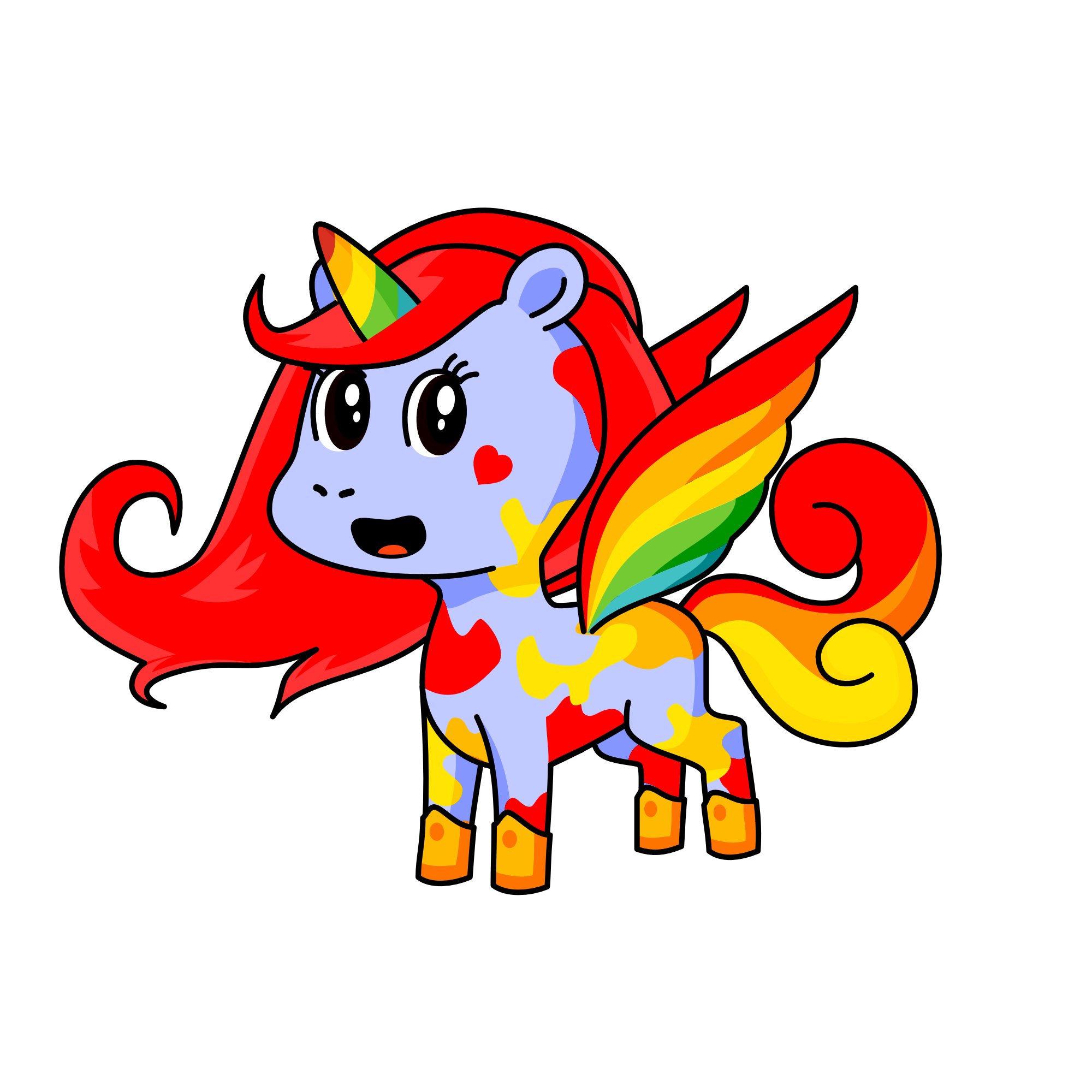 Rainbow, the unicorn