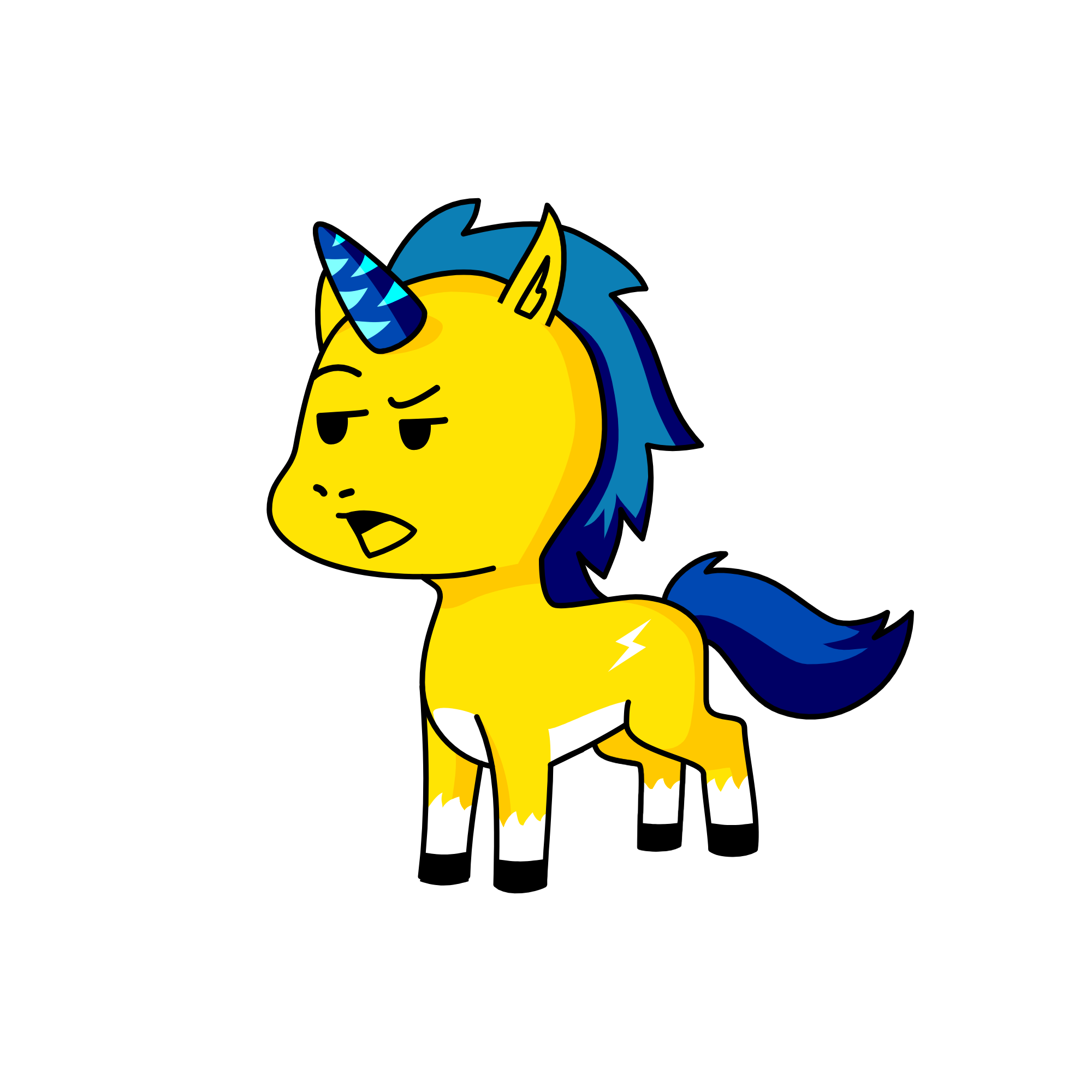 noisy, the unicorn