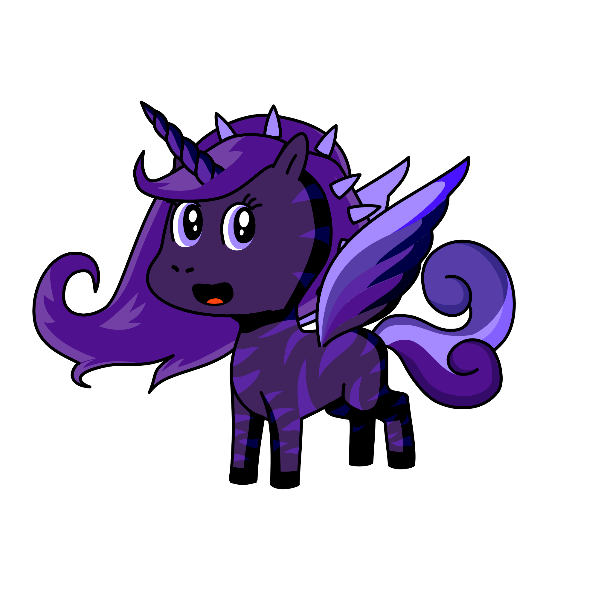 Violet Spike, the unicorn