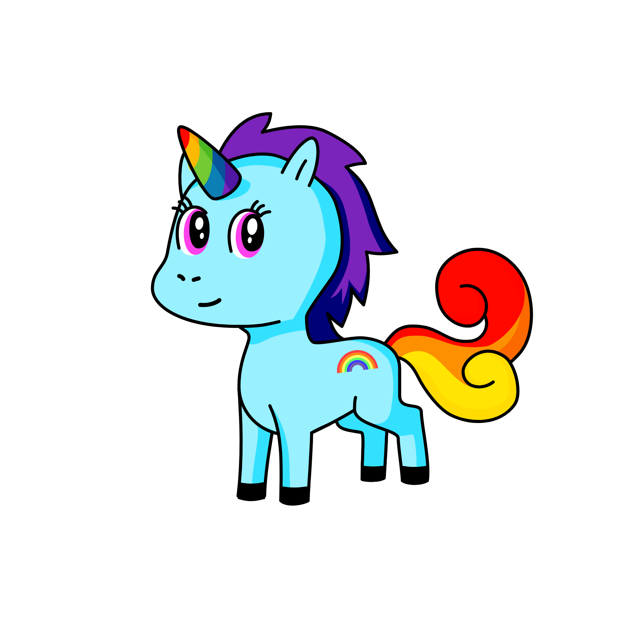 Rainbow Dash, the unicorn