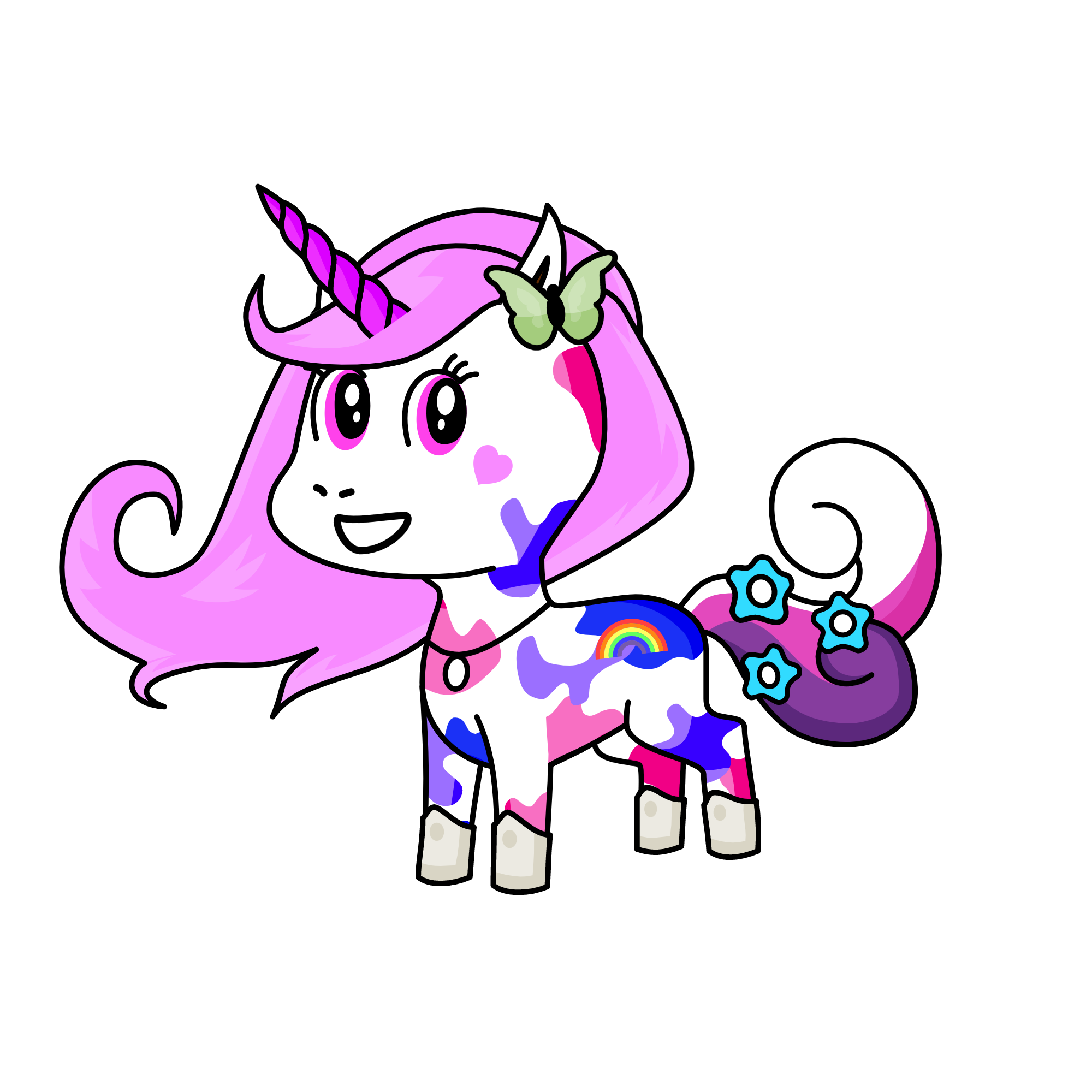 Rainbow, the unicorn