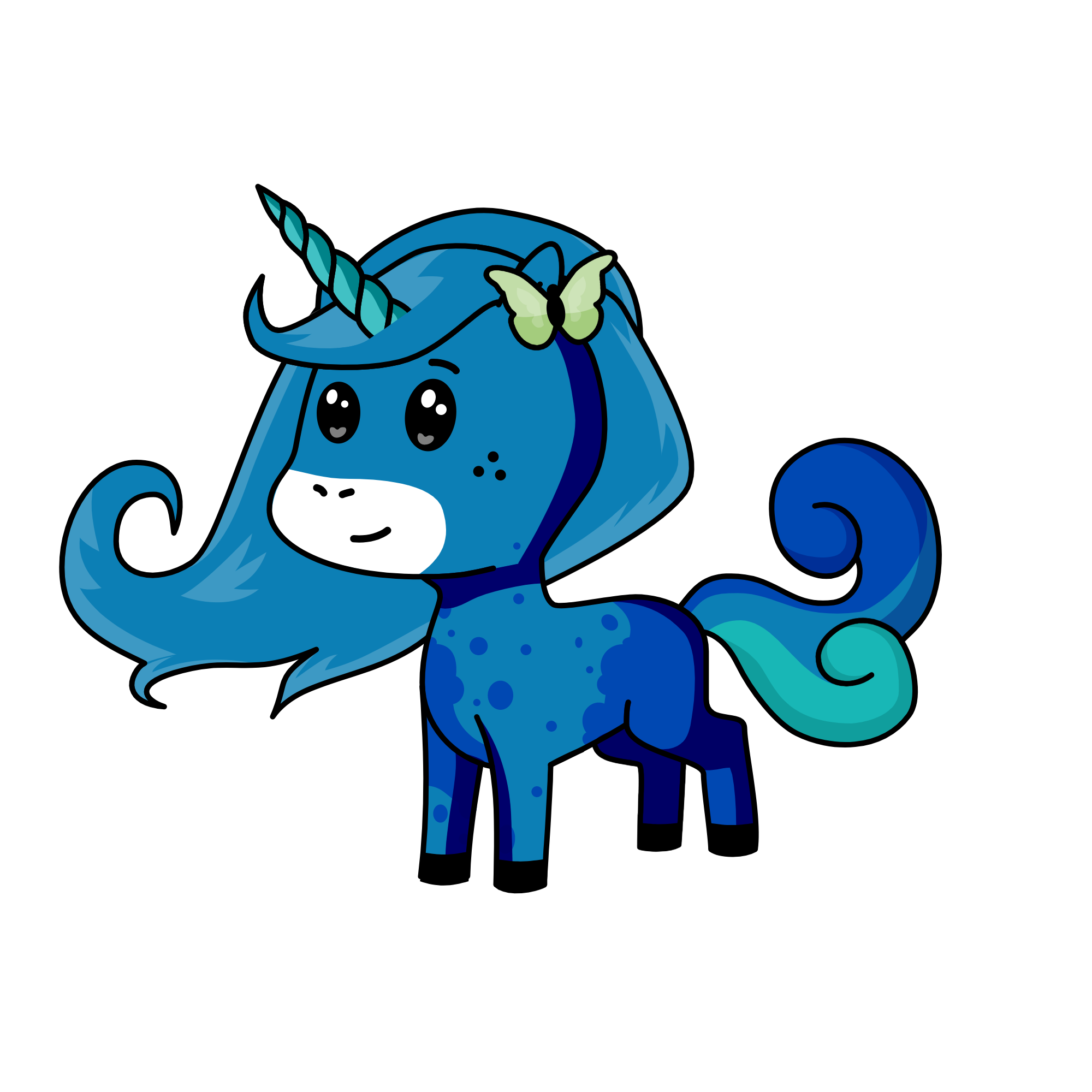 bluey, the unicorn