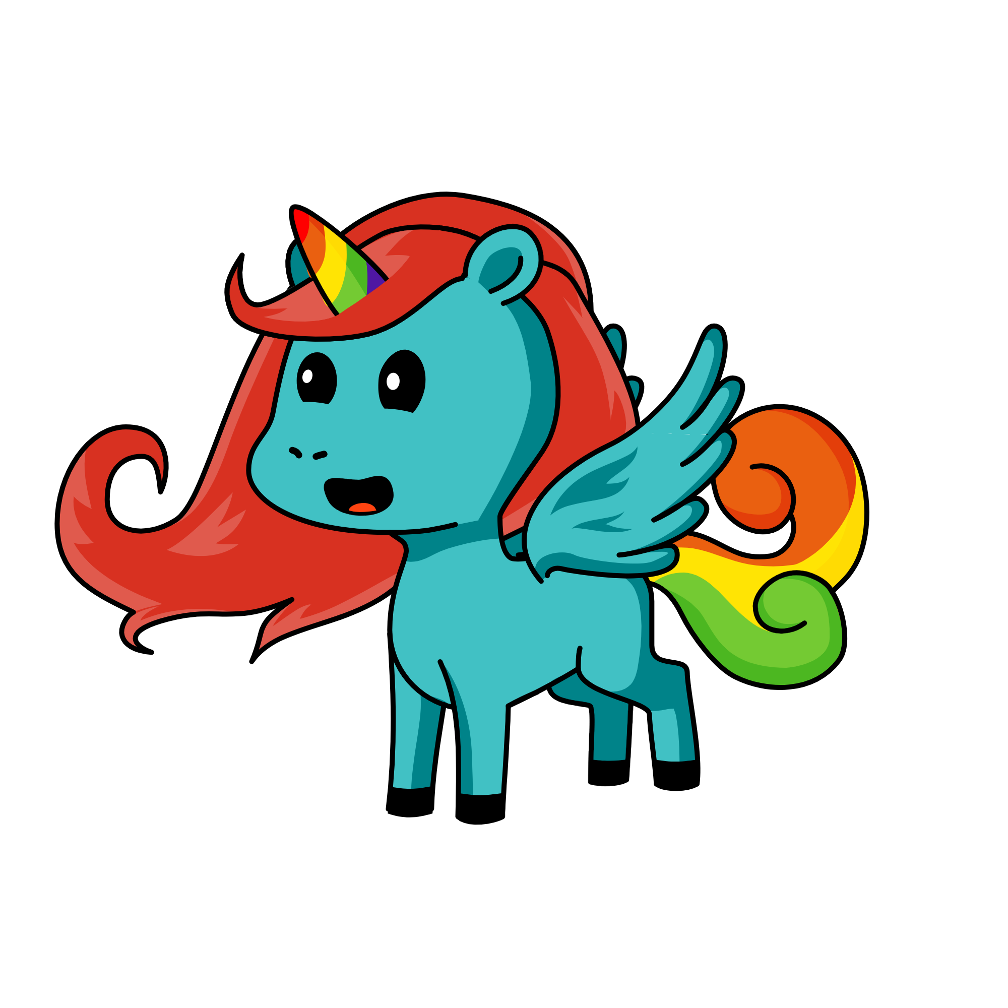 Rainbow Dash, the unicorn
