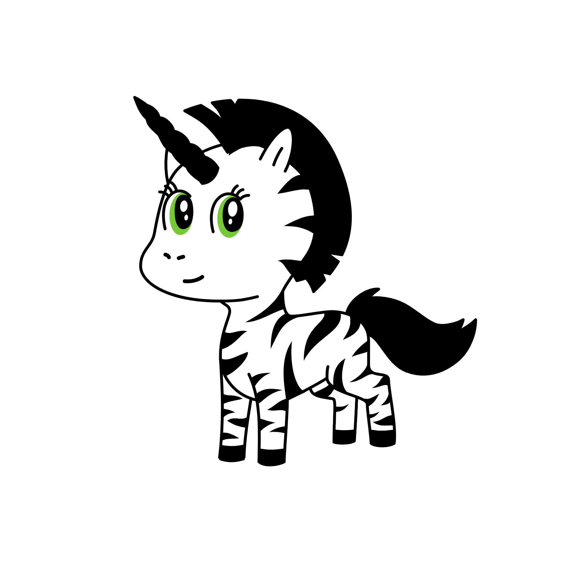 ZEBRA_GIRL, the unicorn