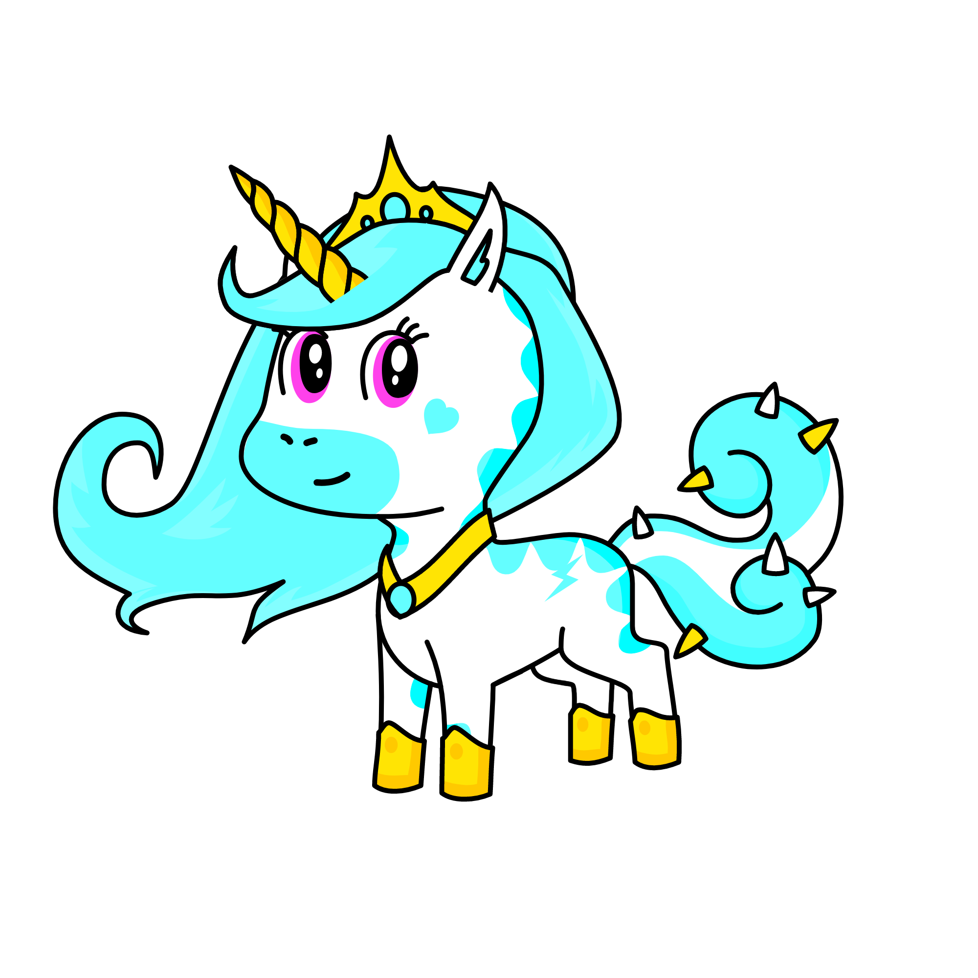 QUEEN SNOWY, the unicorn