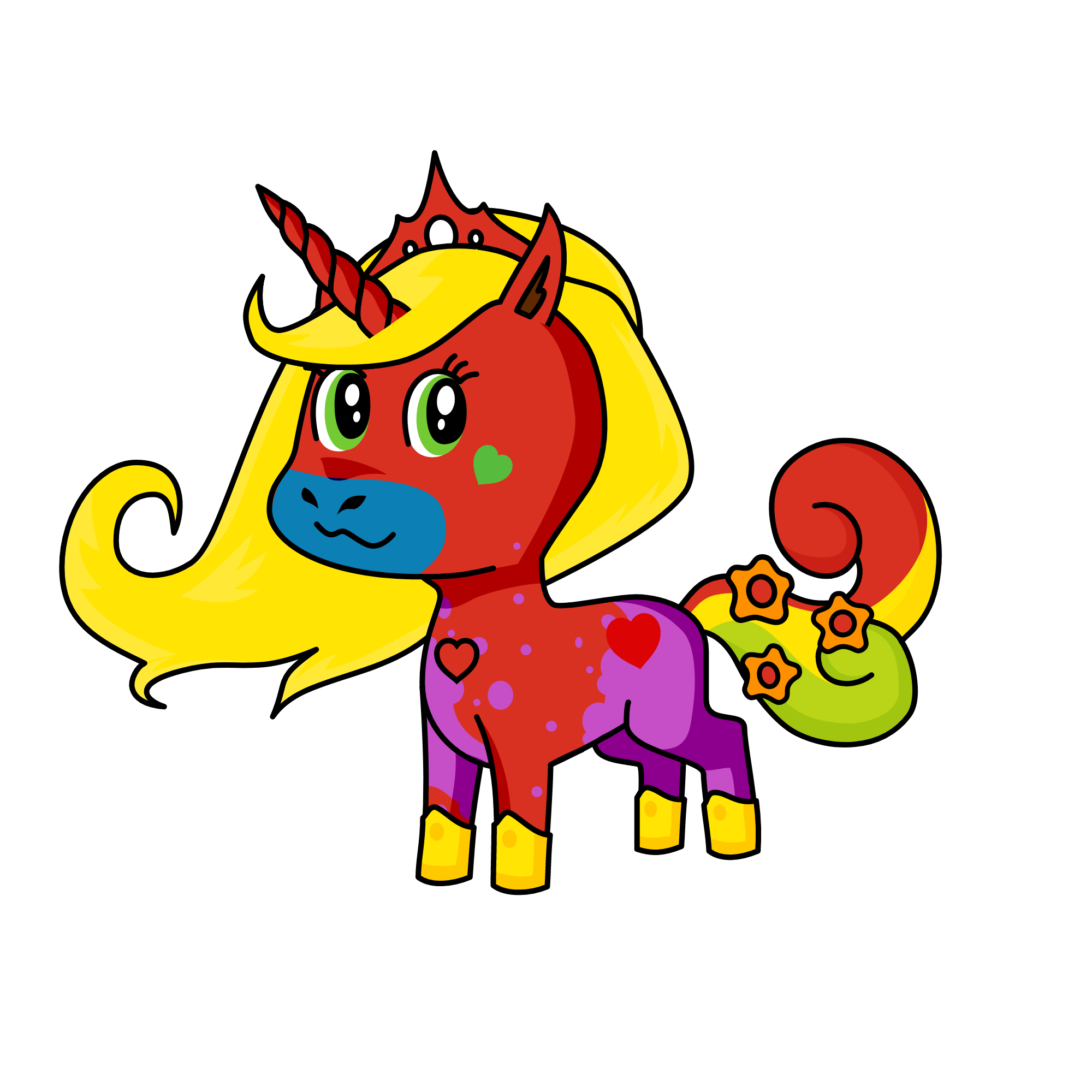 queen of heart, the unicorn